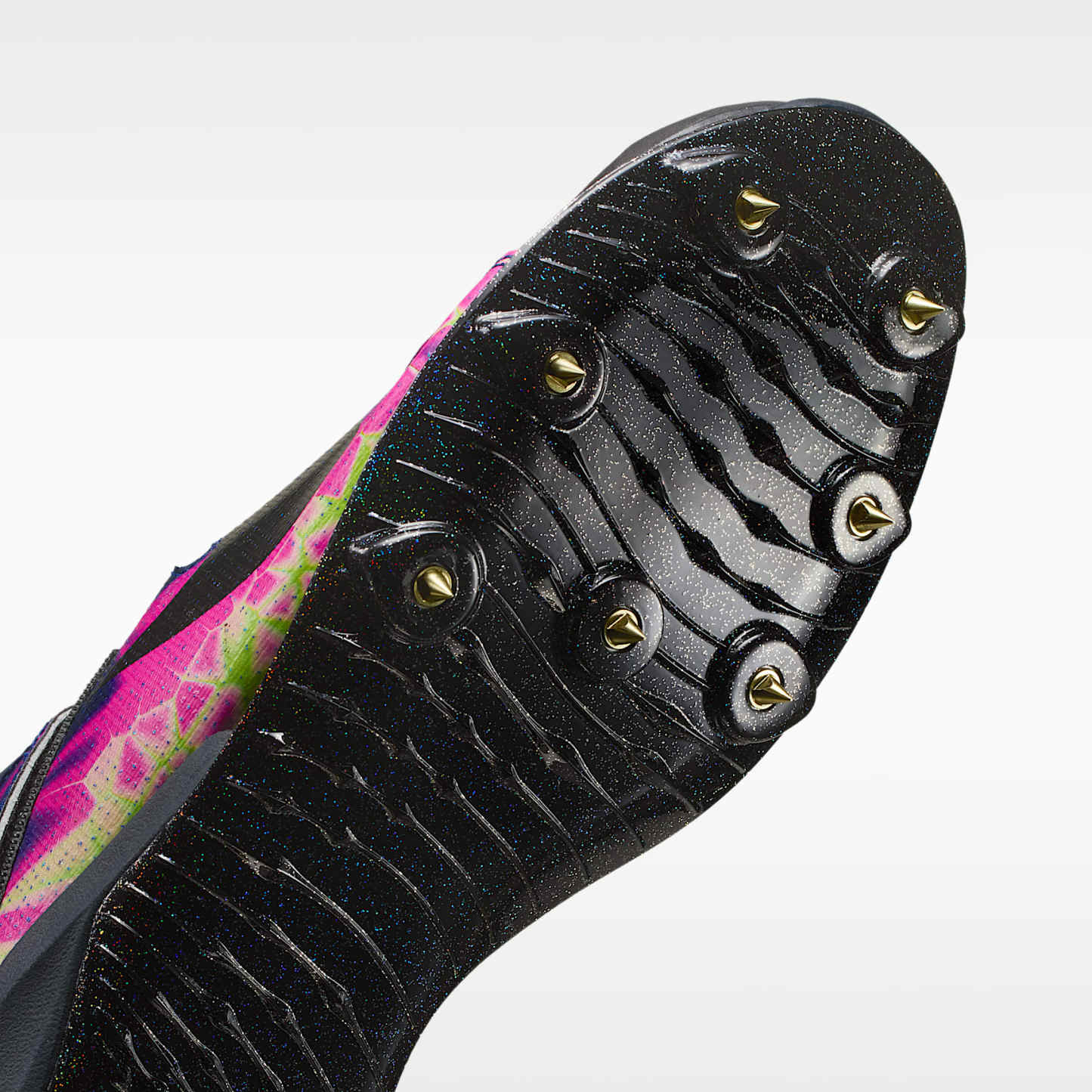 Nike Long Jump Elite Glam Leichtathletik-Sprung-Spikes – Pink Blast/Blue Void/Electric Green/Schwarz