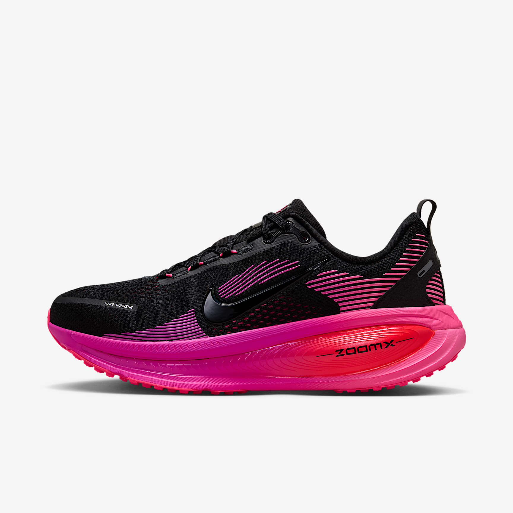 Nike Vomero 18 Straßenlaufschuh (Damen) – Schwarz/Hyper Pink/Laser Crimson/Schwarz