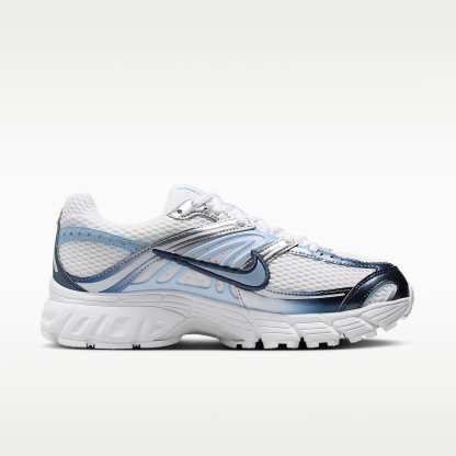 Nike Air Max Moto 2K Schuh (Damen) – Weiß/Metallic Silver/Midnight Navy/Hydrogen Blue
