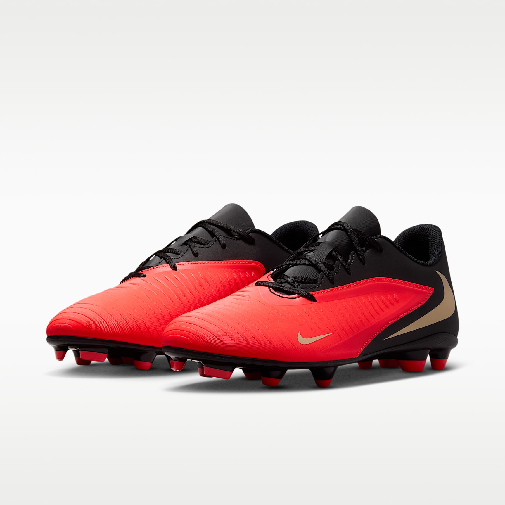 Nike Phantom 6 Low Club Fußballschuh für verschiedene Böden – Bright Crimson/Schwarz/Blur