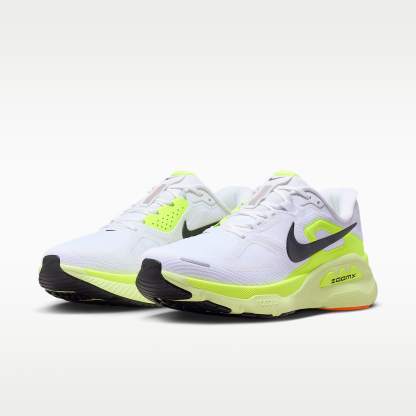 Nike Structure Plus Straßenlaufschuh (Herren) – Weiß/Pure Platinum/Volt/Schwarz