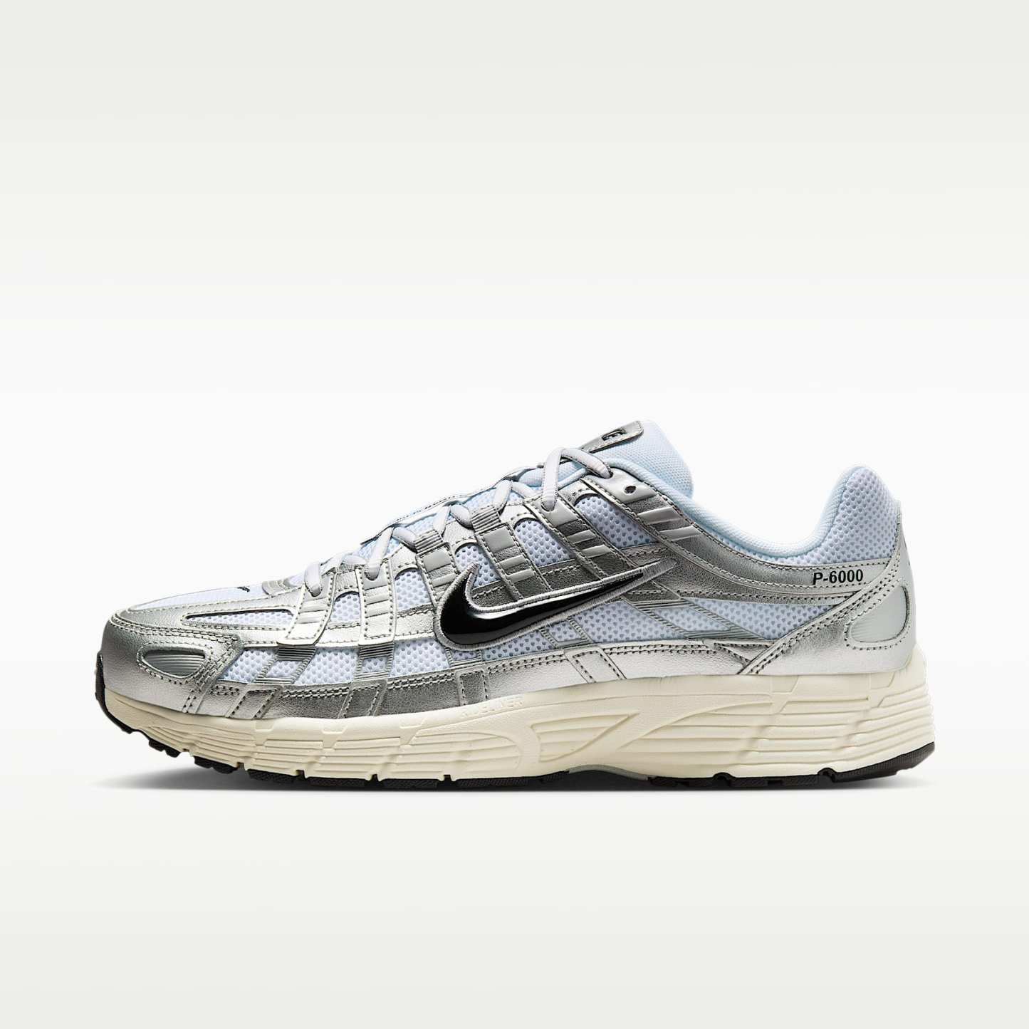 Nike P-6000 Schuh – Weiß/Metallic Silver/Flat Silver/Schwarz