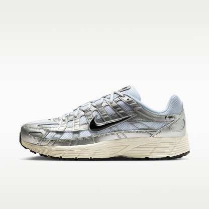 Nike P-6000 Schuh – Weiß/Metallic Silver/Flat Silver/Schwarz
