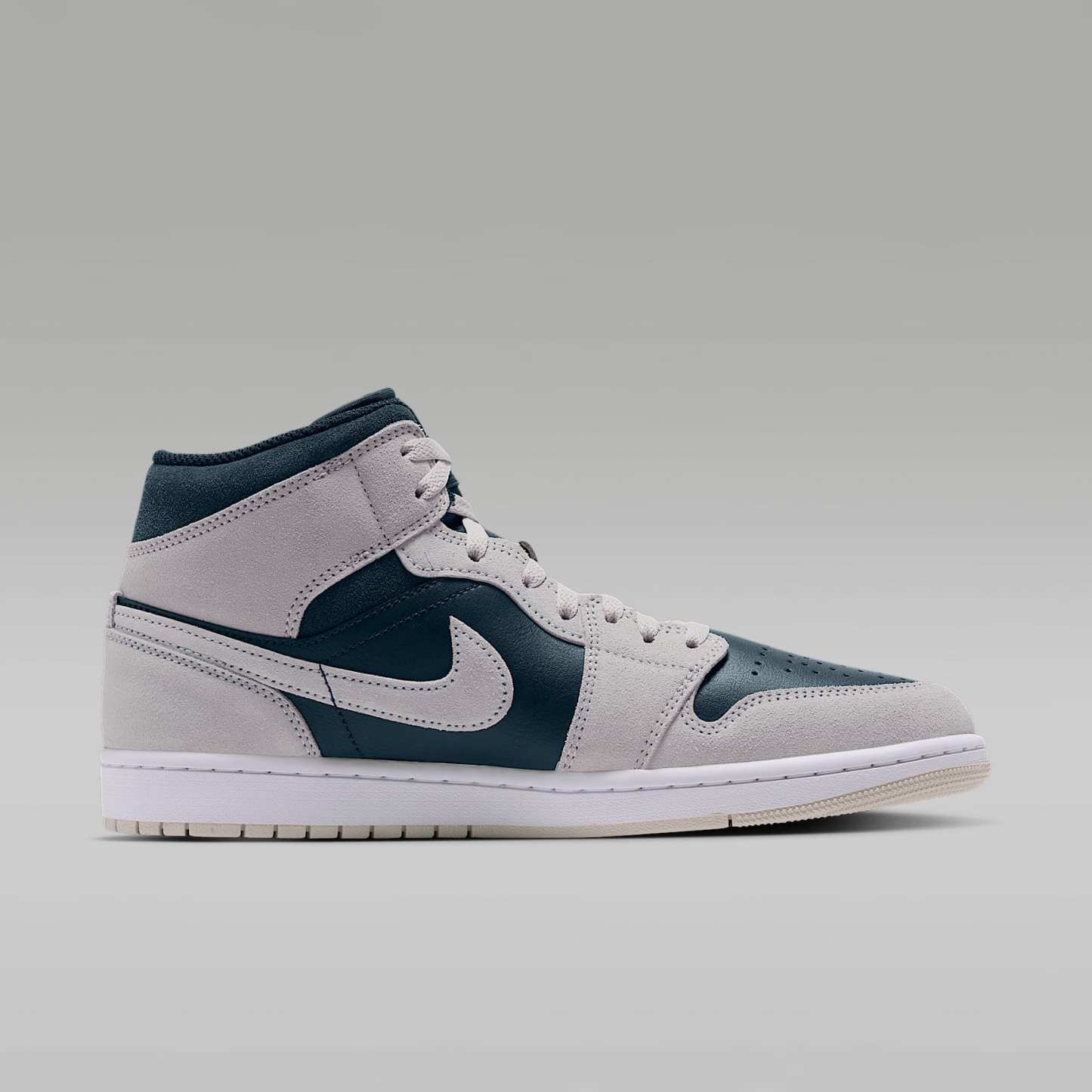 Air Jordan 1 Mid Herrenschuh – Light Orewood Brown/Midnight Spruce/Weiß/Pale Ivory