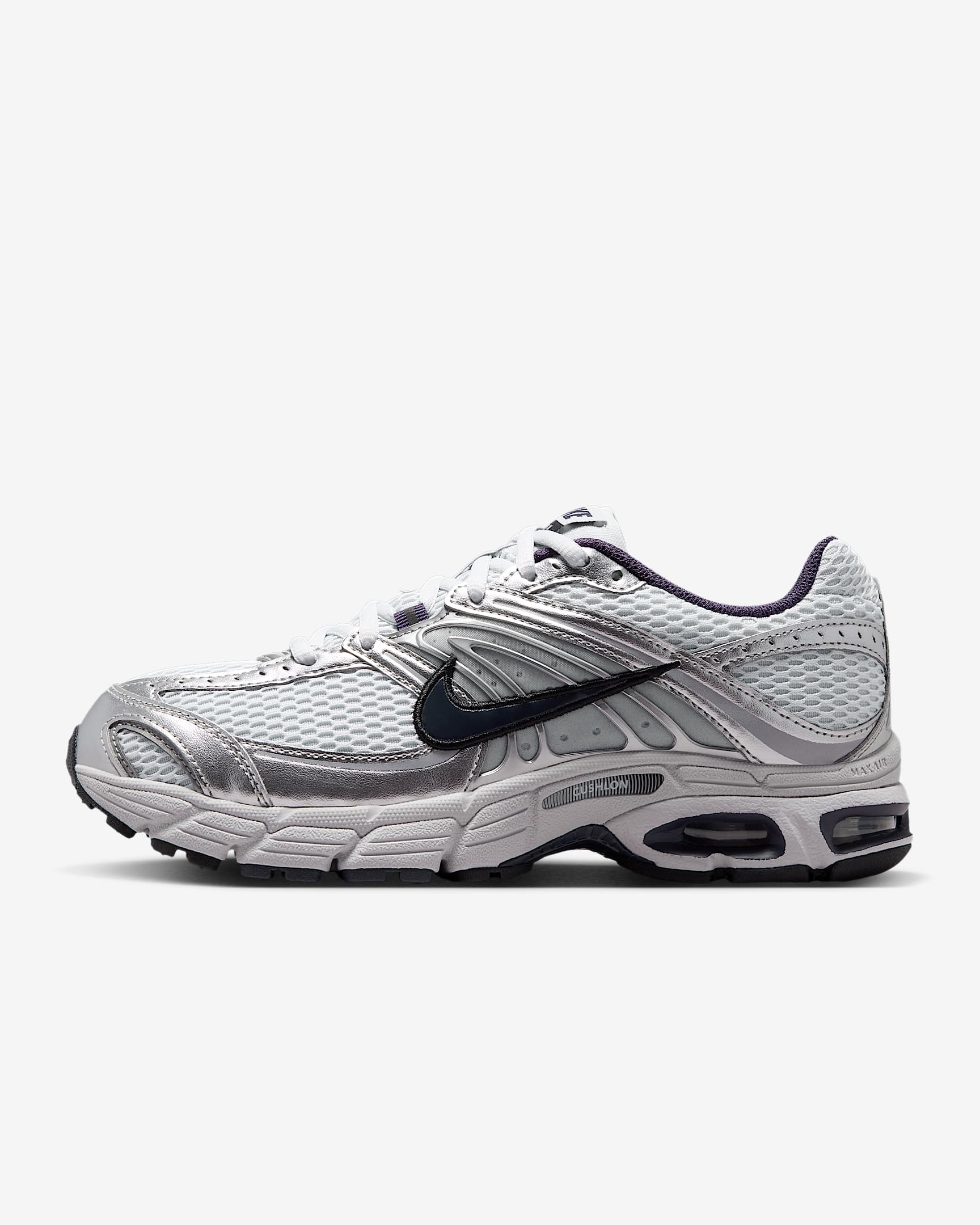 Nike Air Max Moto 2K Schuh mit reflektierenden Akzenten (Damen) – Pure Platinum/Metallic Silver/Schwarz/Gridiron