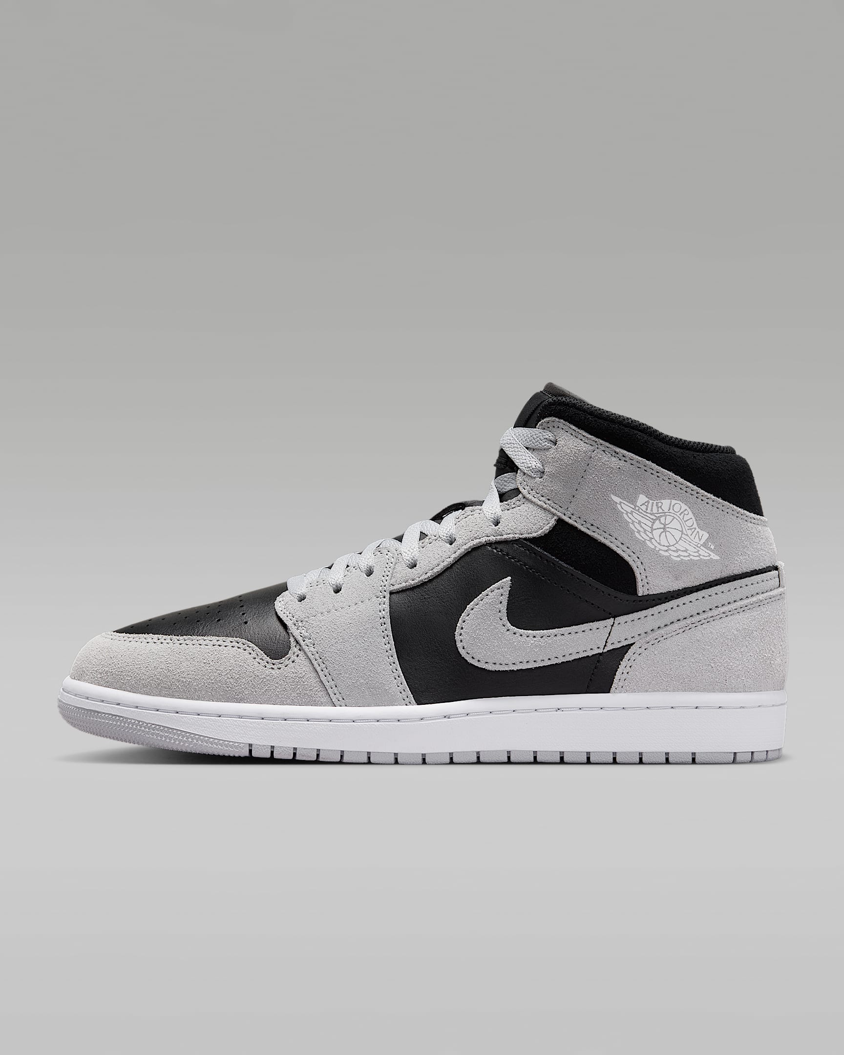 Air Jordan 1 Mid Herrenschuh – Light Smoke Grey/Schwarz/Weiß