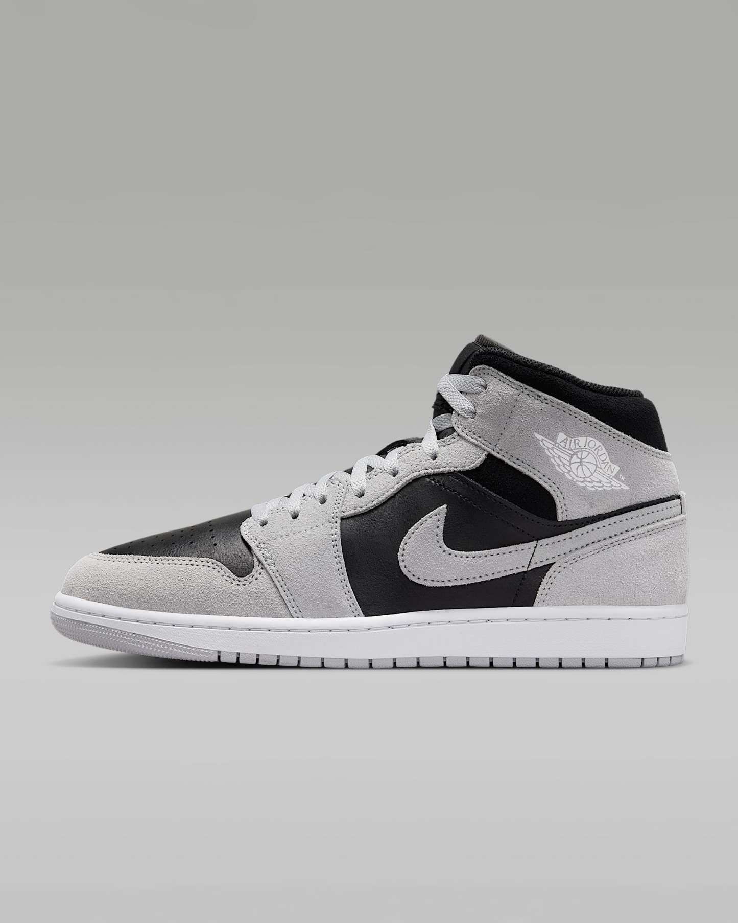 Air Jordan 1 Mid Herrenschuh – Light Smoke Grey/Schwarz/Weiß