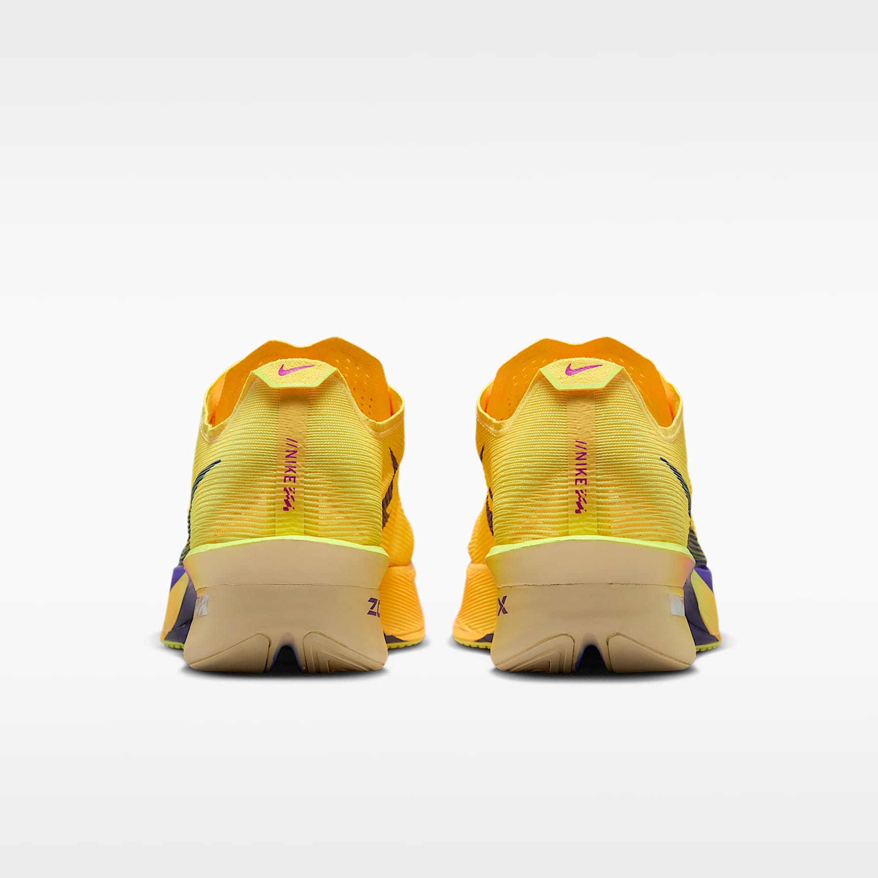 Nike Vaporfly 4 Straßenlaufschuh für Wettkämpfe (Damen) – Citron Pulse/Laser Orange/Volt Ice/Indigo Burst
