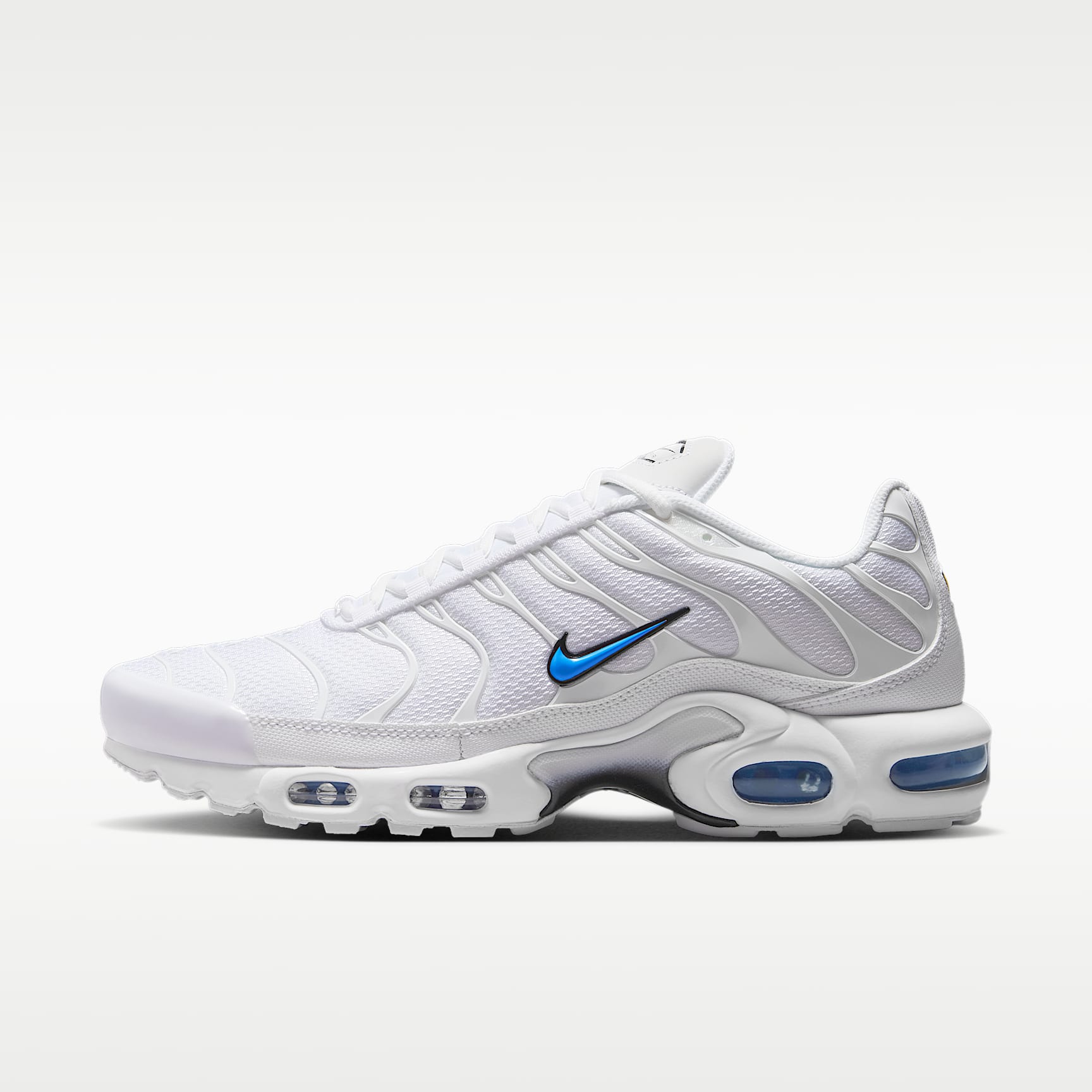 Nike Air Max Plus Schuh (Herren) – Weiß/Schwarz/Blue Crystal