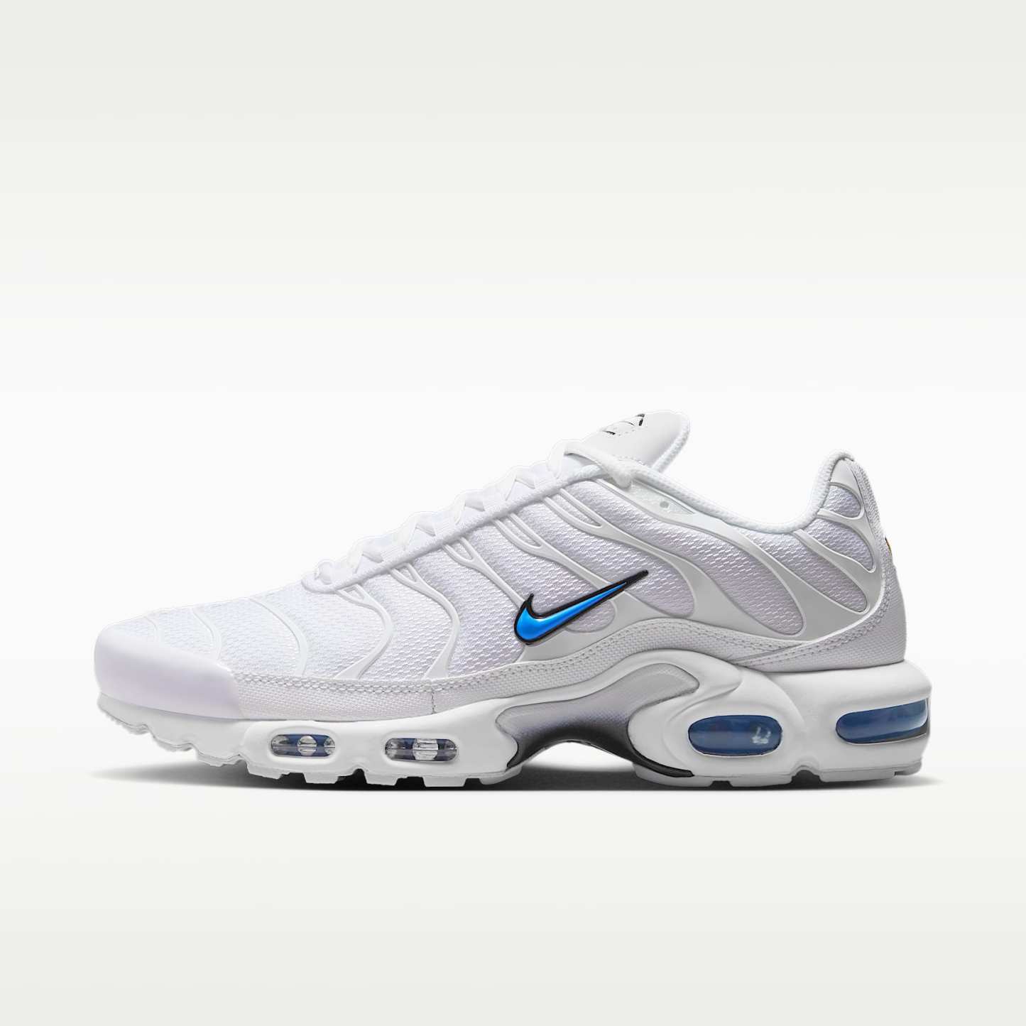 Nike Air Max Plus Schuh (Herren) – Weiß/Schwarz/Blue Crystal