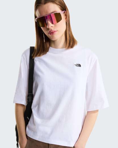TNF™ Essential Simple Dome Boxy T-Shirt mit lockerer Passform Damen – TNF White
