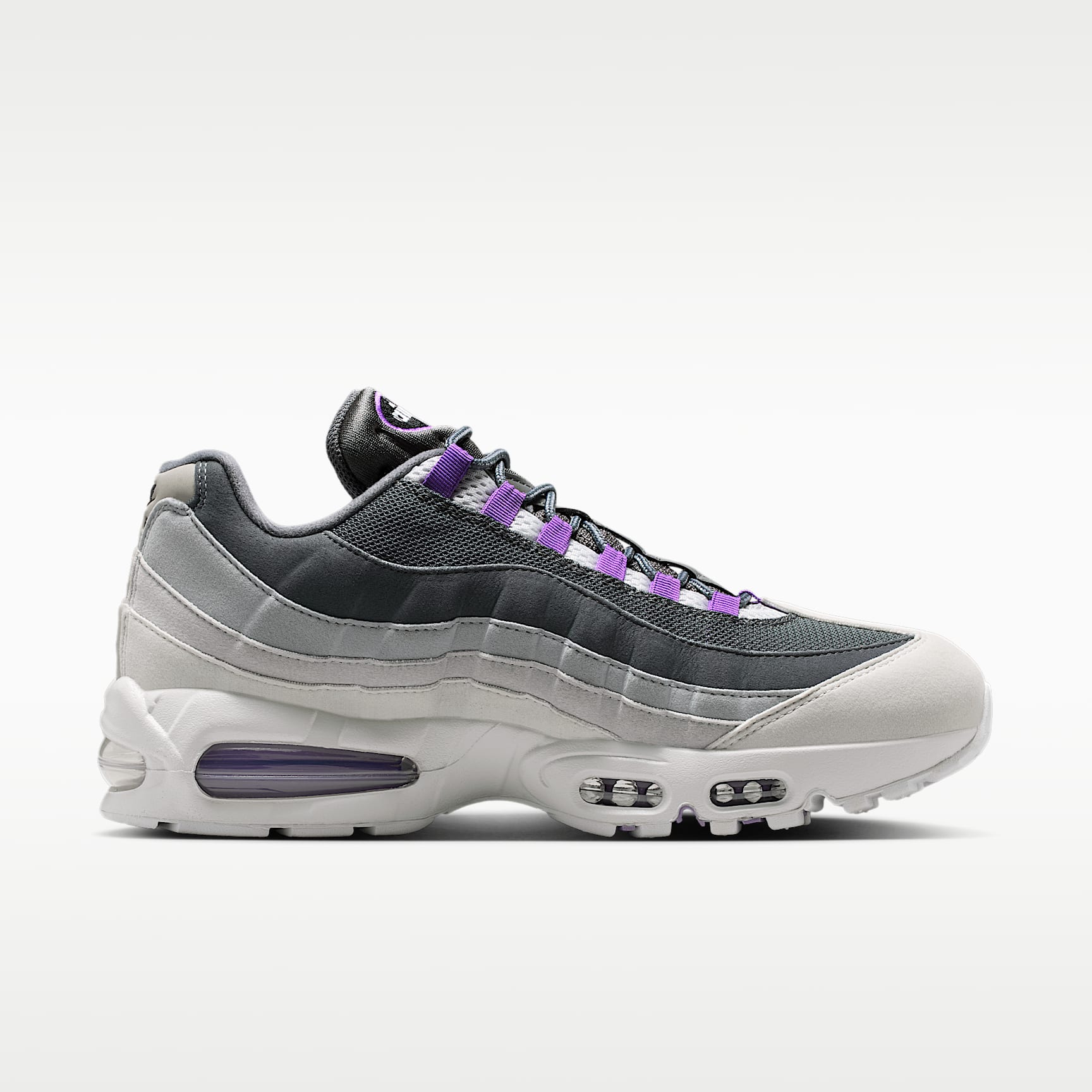 Nike Air Max 95 Big Bubble "OG" Schuh (Herren) – Photon Dust/Dark Grey/Grey Fog/Bright Violet