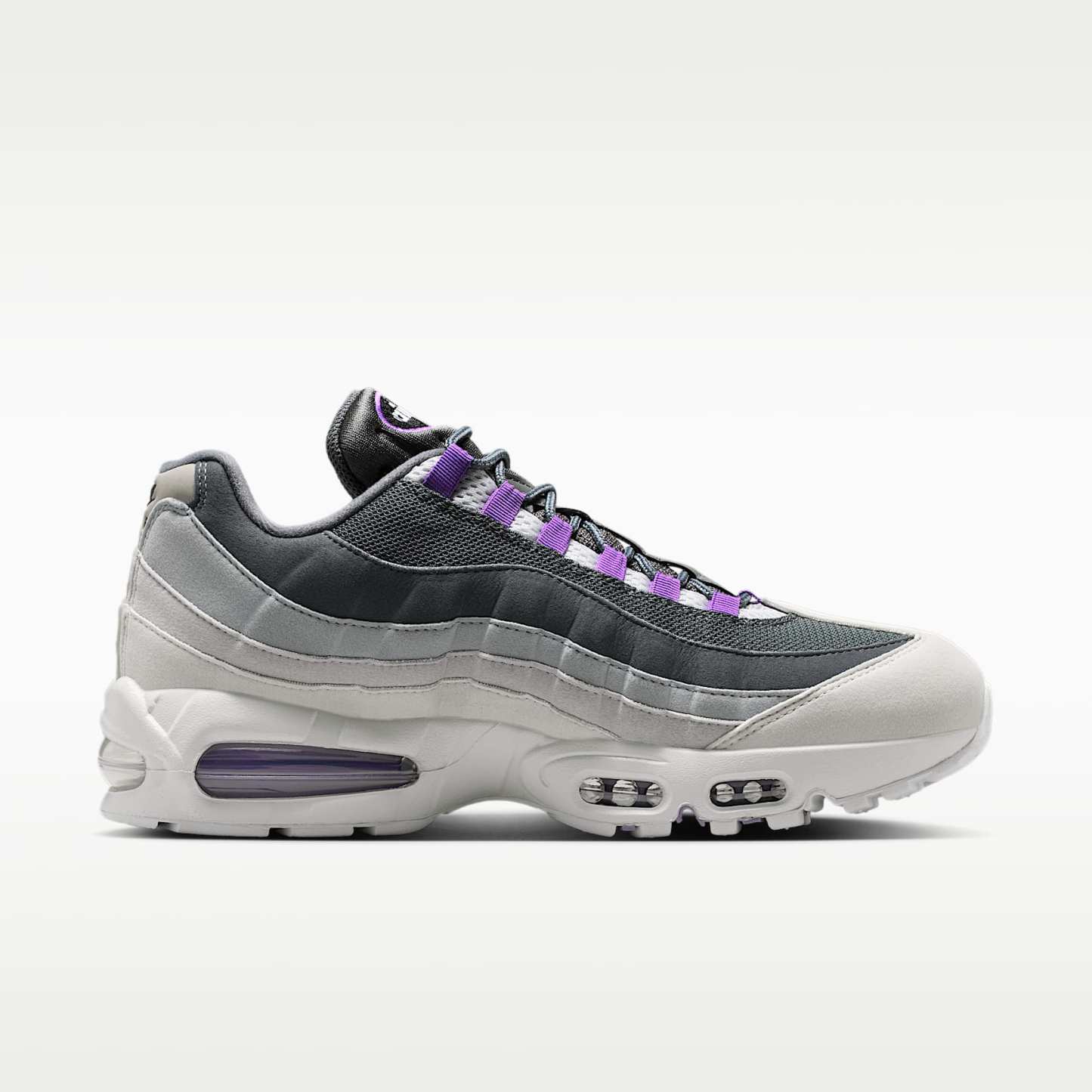 Nike Air Max 95 Big Bubble "OG" Schuh (Herren) – Photon Dust/Dark Grey/Grey Fog/Bright Violet