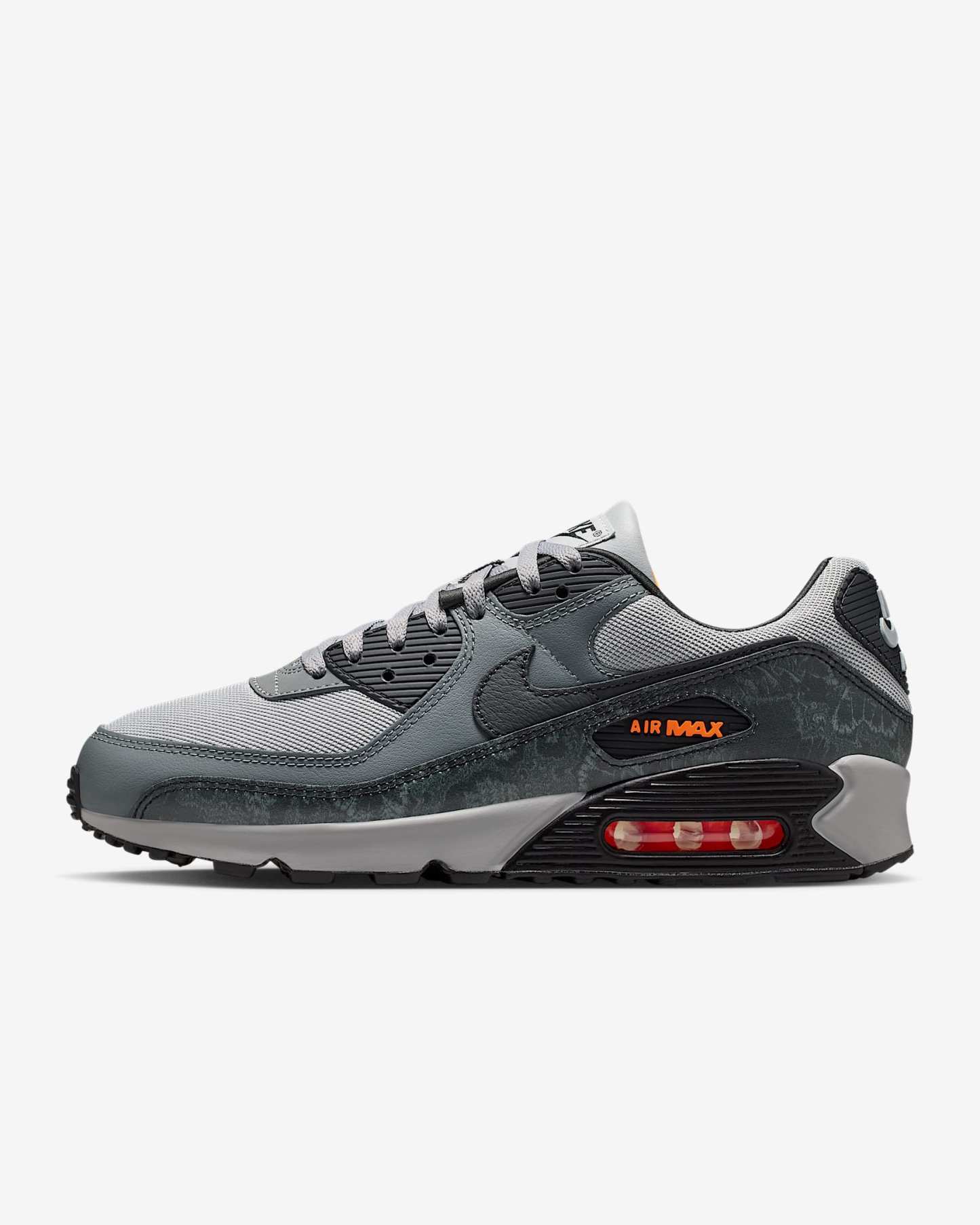 Nike Air Max 90 Premium Schuh (Herren) – Multi-Color/Multi-Color/Hyper Crimson/Schwarz