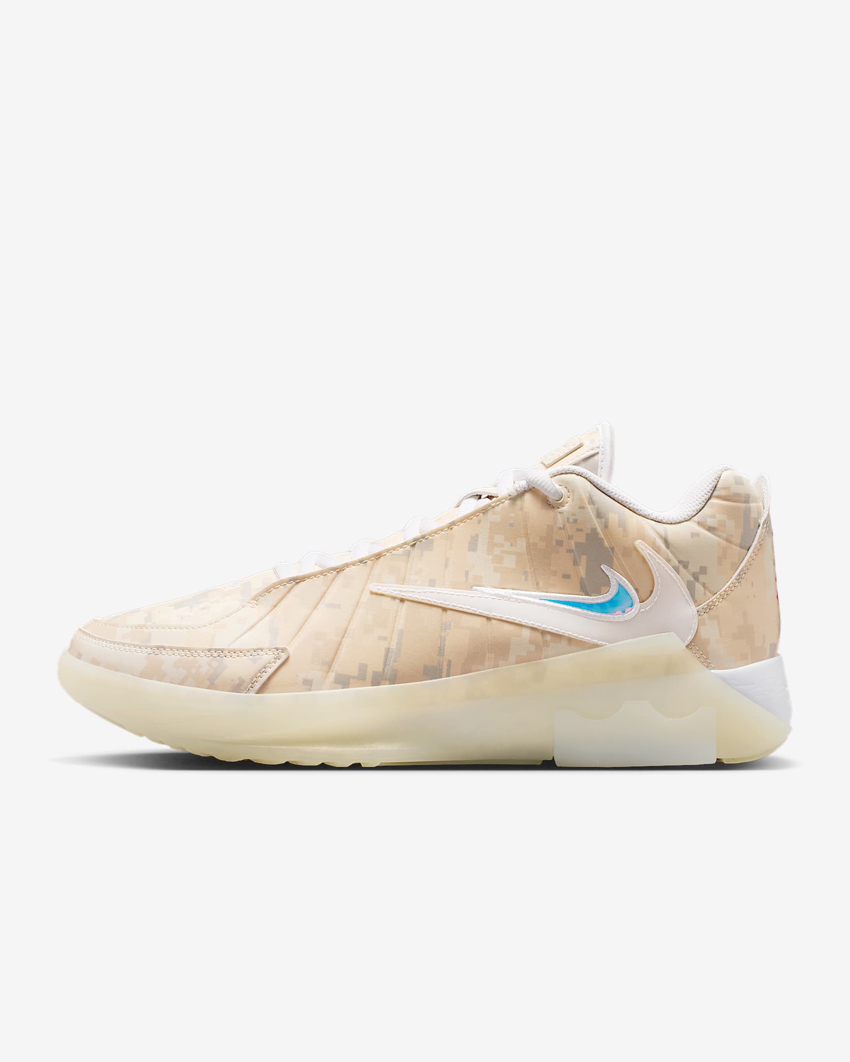 LeBron Witness 9 Basketballschuh – Pale Ivory/Sail/Light Orewood Brown/Weiß