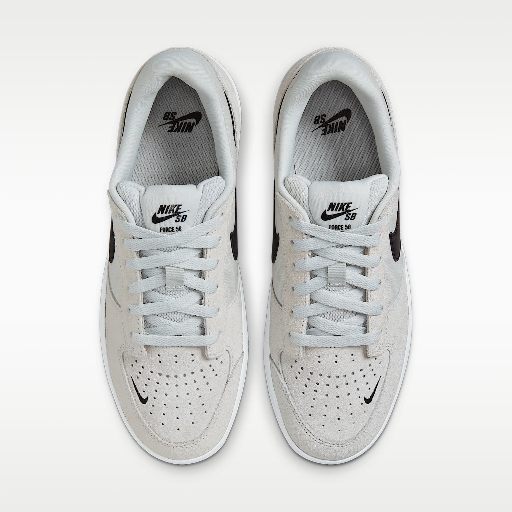 Nike SB Force 58 Skateboardschuh – Photon Dust/Photon Dust/Weiß/Schwarz