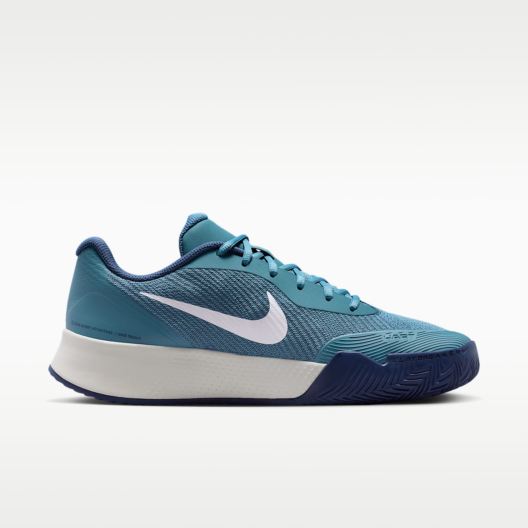 NikeCourt Lite 3 Clay Court Tennisschuh (Herren) – Smokey Blue/Light Bone/New Slate/Weiß