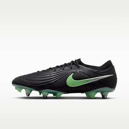 Nike Tiempo Maestro Elite Low Top Fußballschuh für weichen Rasen – Schwarz/Schwarz/Illusion Green