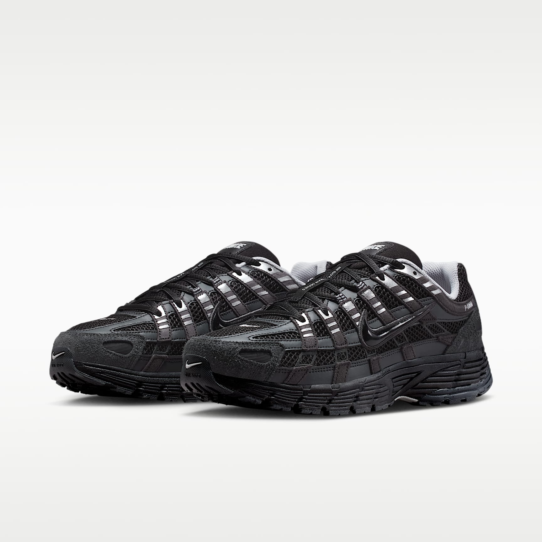 Nike P-6000 Wildlederschuhe (Herren) – Anthracite/Chrome/Metallic Silver/Schwarz