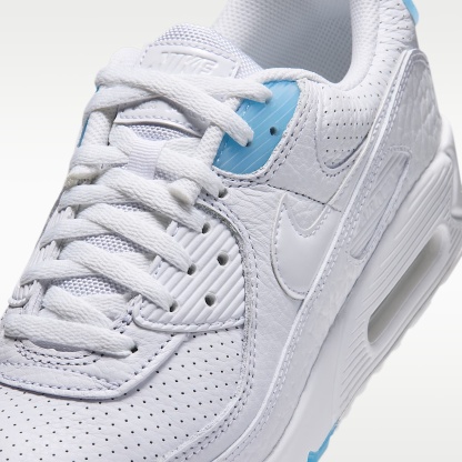 Nike Air Max 90 Schuh (Herren) – Weiß/Aurora Blue/Weiß