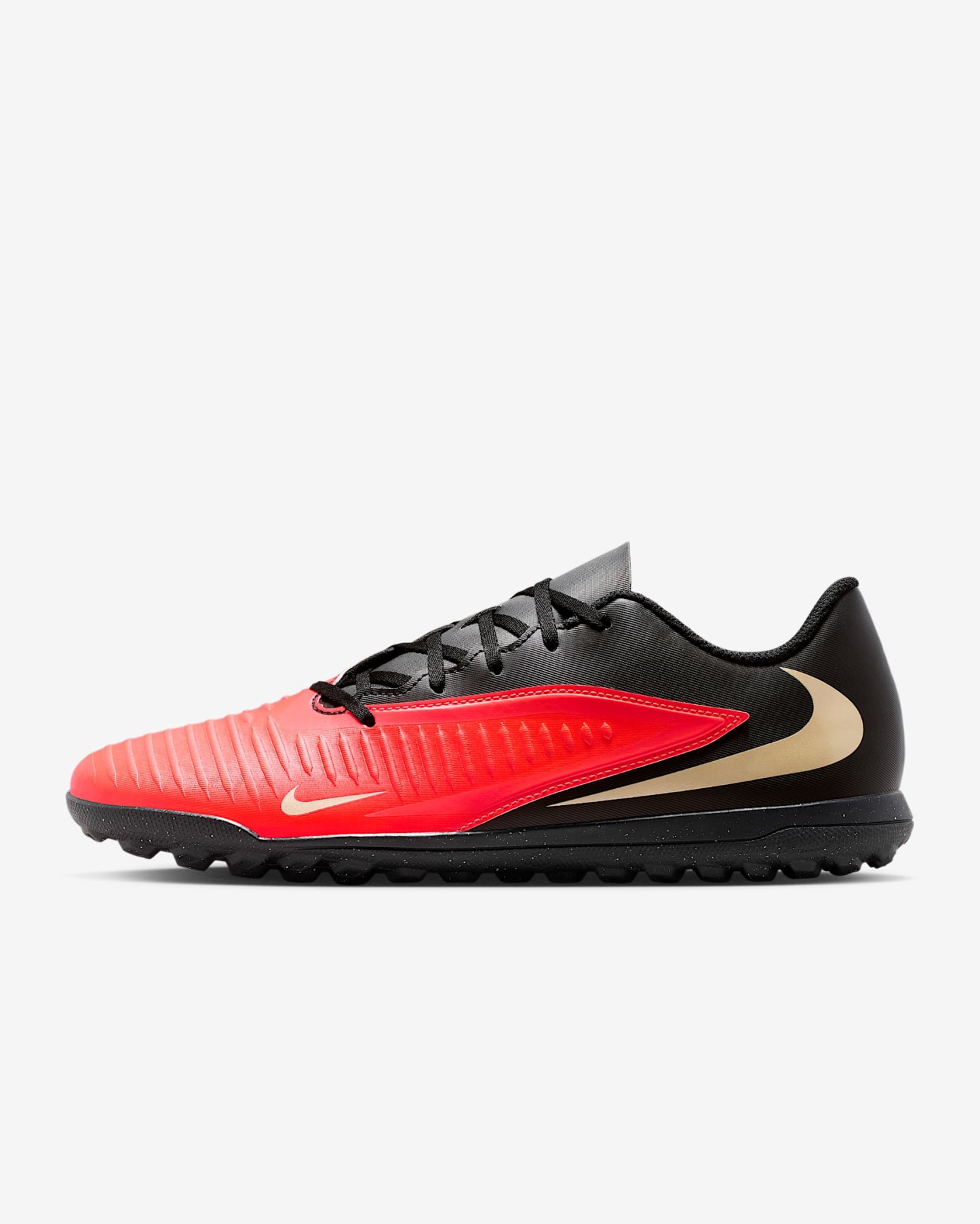Nike Phantom 6 Low Club Fußballschuh für Turf – Bright Crimson/Schwarz/Blur