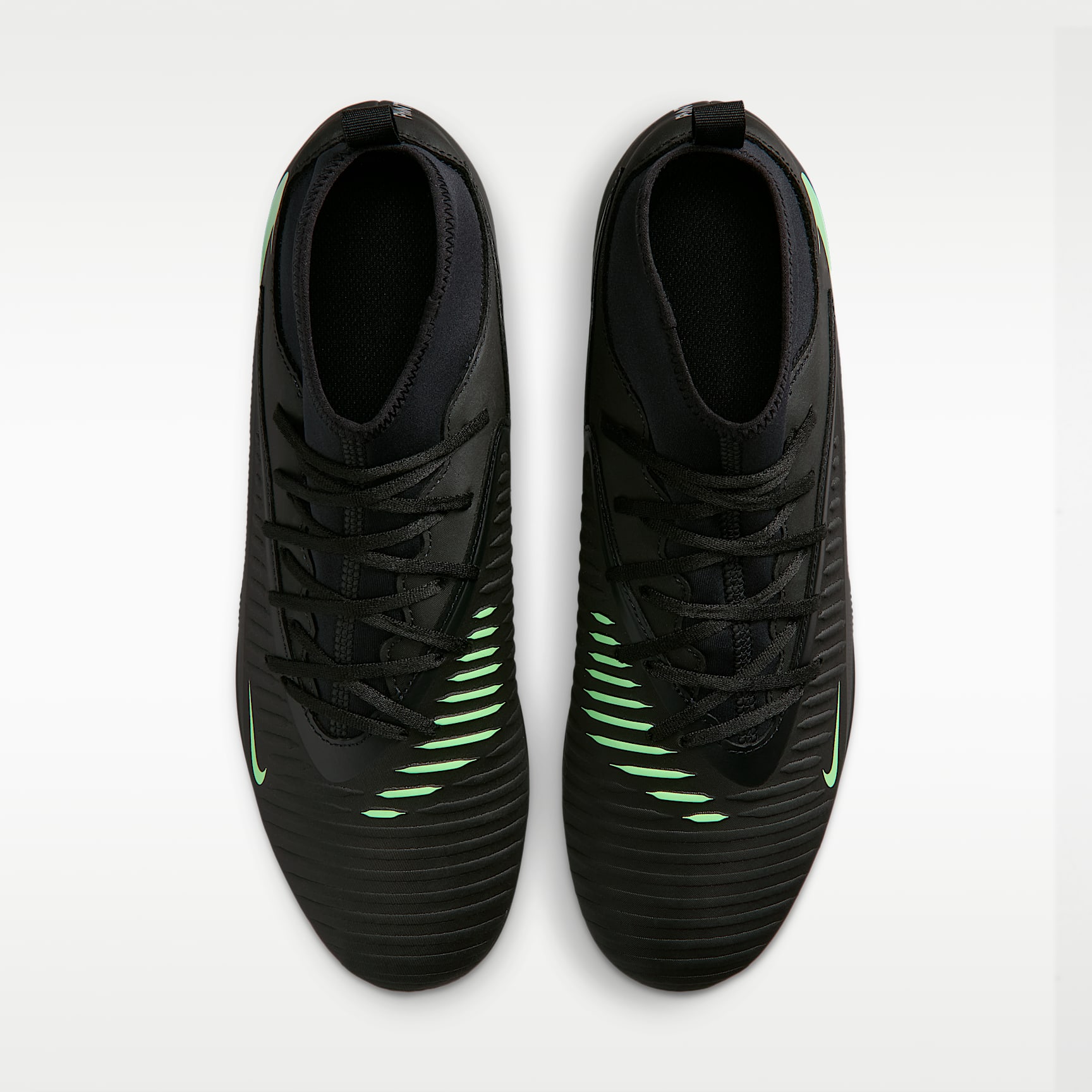 Nike Phantom 6 High Club Fußballschuh für verschiedene Böden – Schwarz/Schwarz/Illusion Green