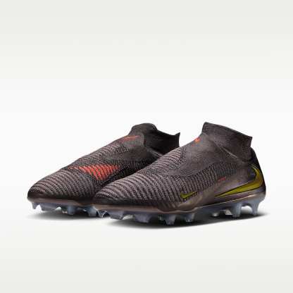 Nike Phantom 6 High Elite LV8 Fußballschuh für normalen Rasen – Medium Ash/Schwarz/Gold Amber