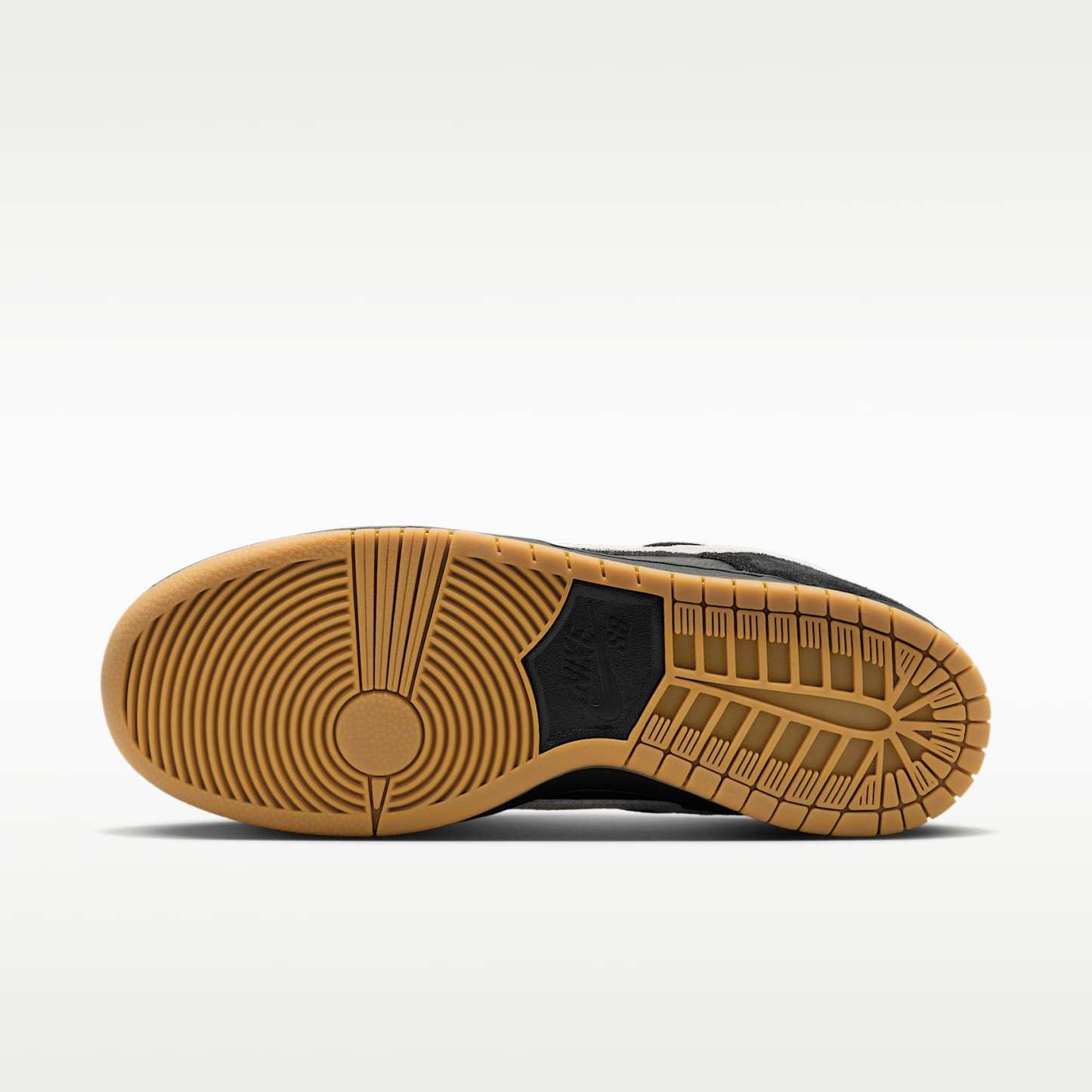 Nike SB Dunk Low Pro Skateboardschuh – Schwarz/Schwarz/Gum Light Brown/Weiß