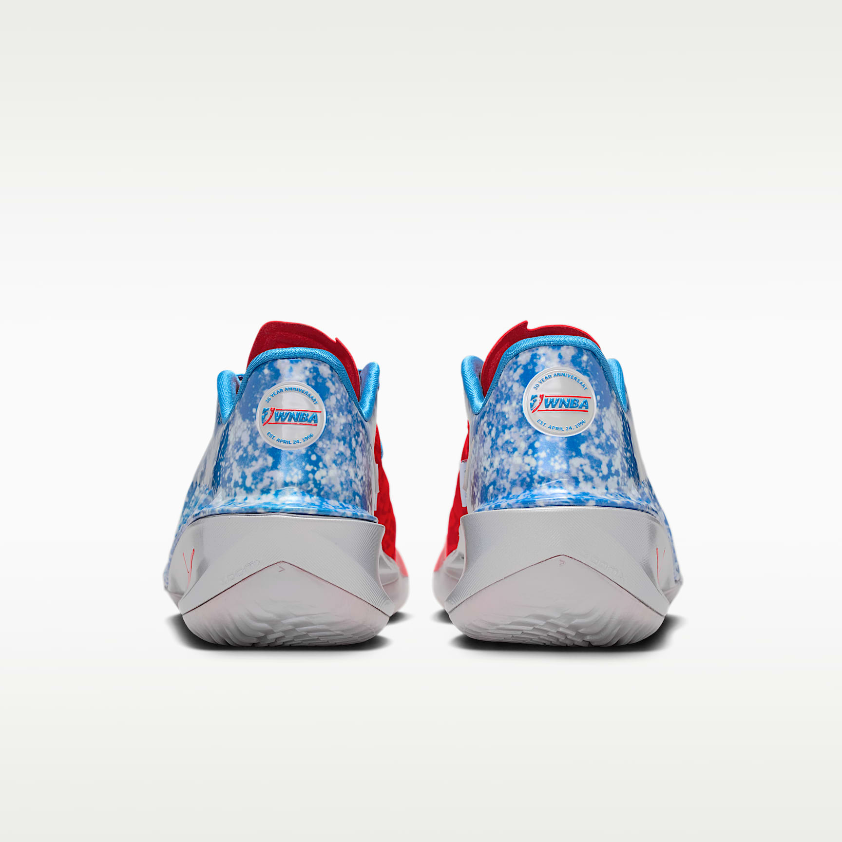 Nike G.T. Cut 4 "WNBA 30th" Basketballschuh – Light Photo Blue/Metallic Silver/Weiß/Action Red