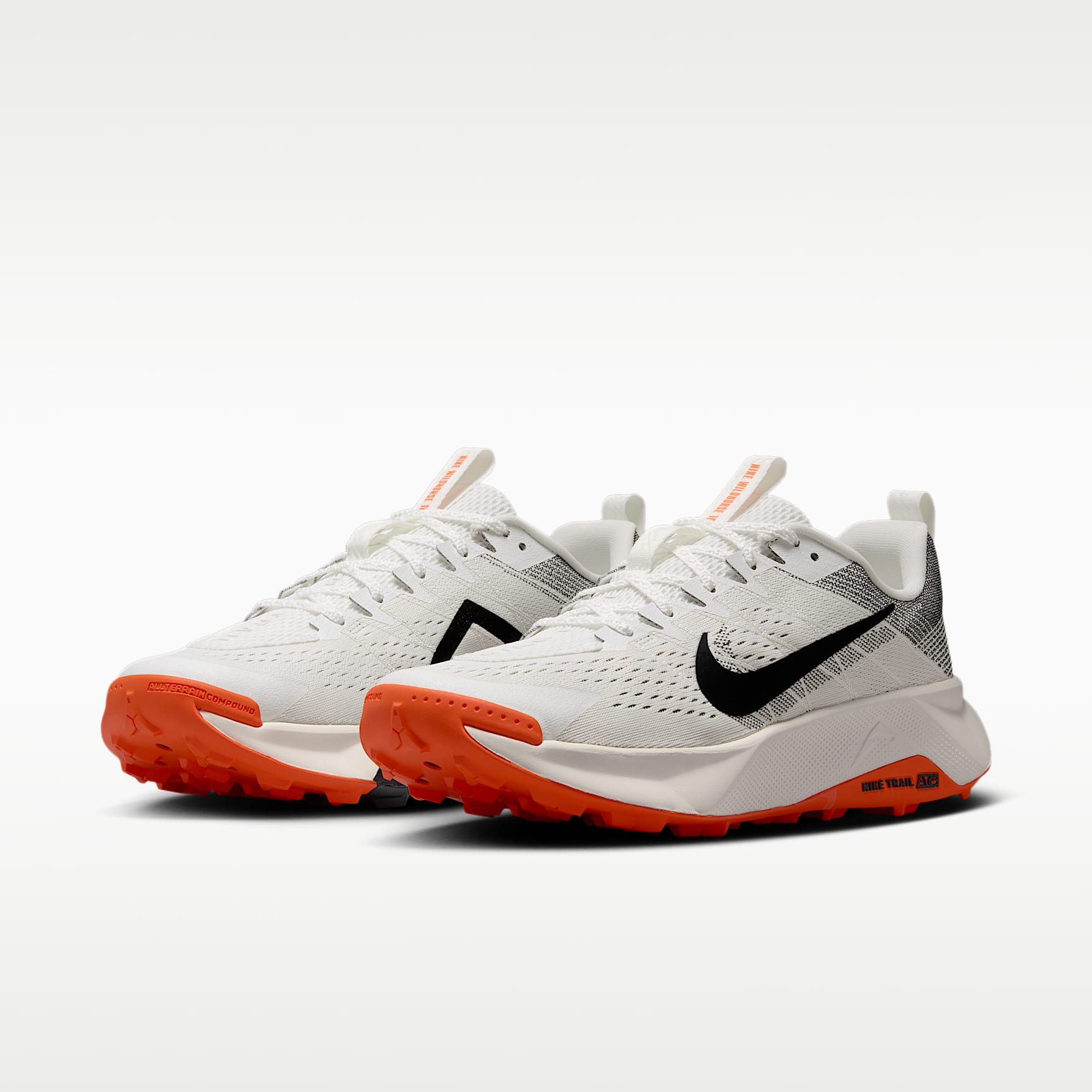 Nike Wildhorse 10 Traillaufschuh (Herren) – Summit White/Safety Orange/Phantom/Schwarz