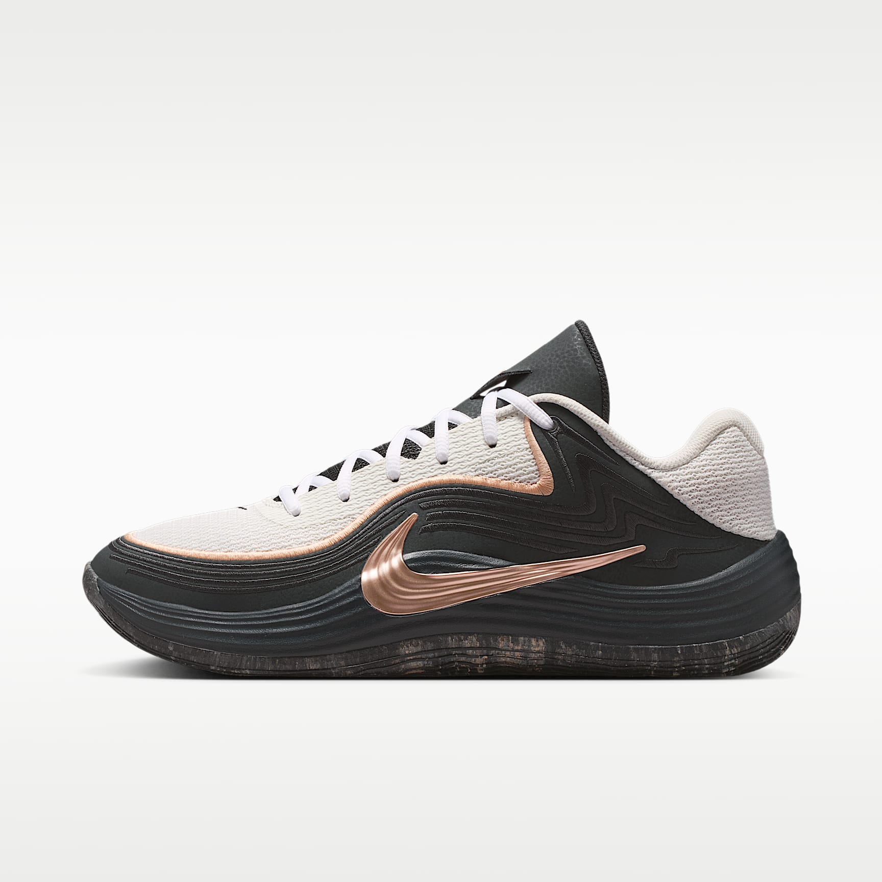 Nike Precision 8 Low Basketballschuh (Herren) – Anthracite/Sail/Sunset Haze/Sunset Haze