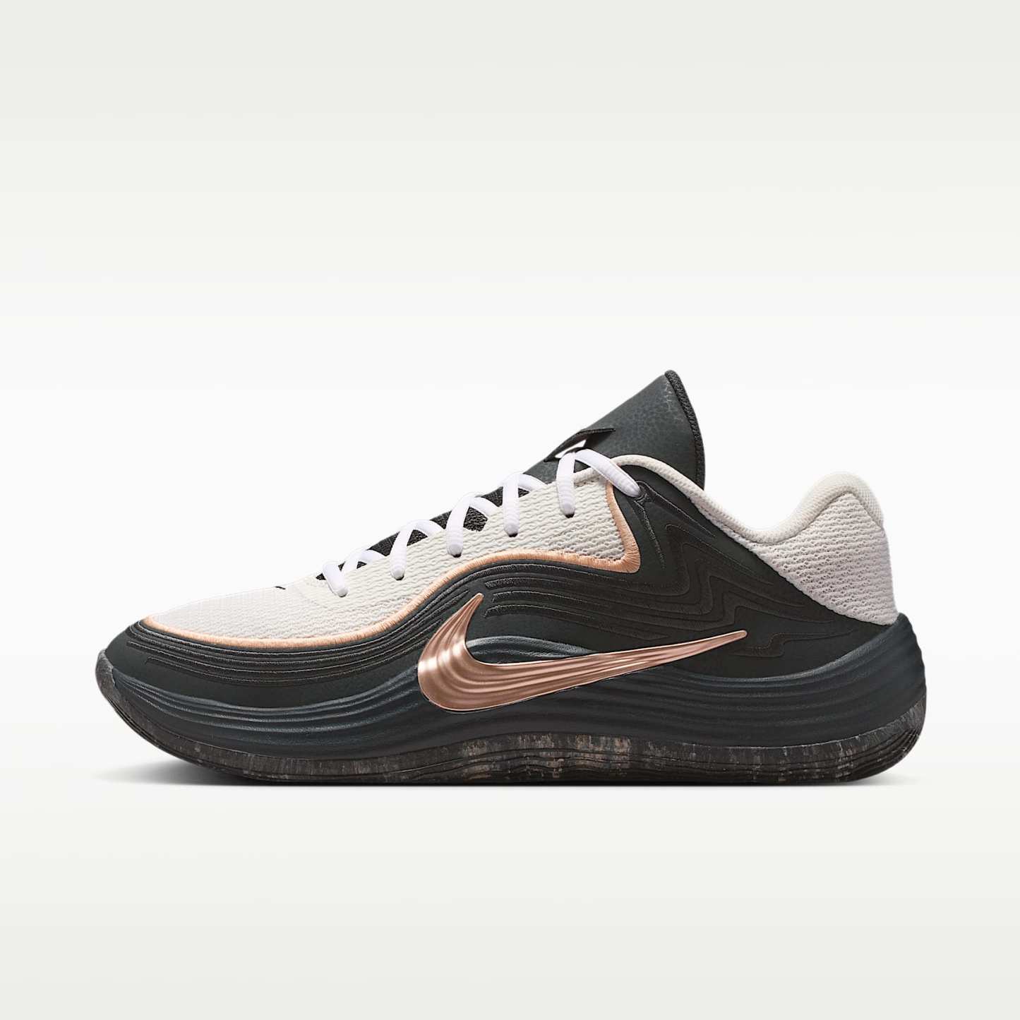 Nike Precision 8 Low Basketballschuh (Herren) – Anthracite/Sail/Sunset Haze/Sunset Haze