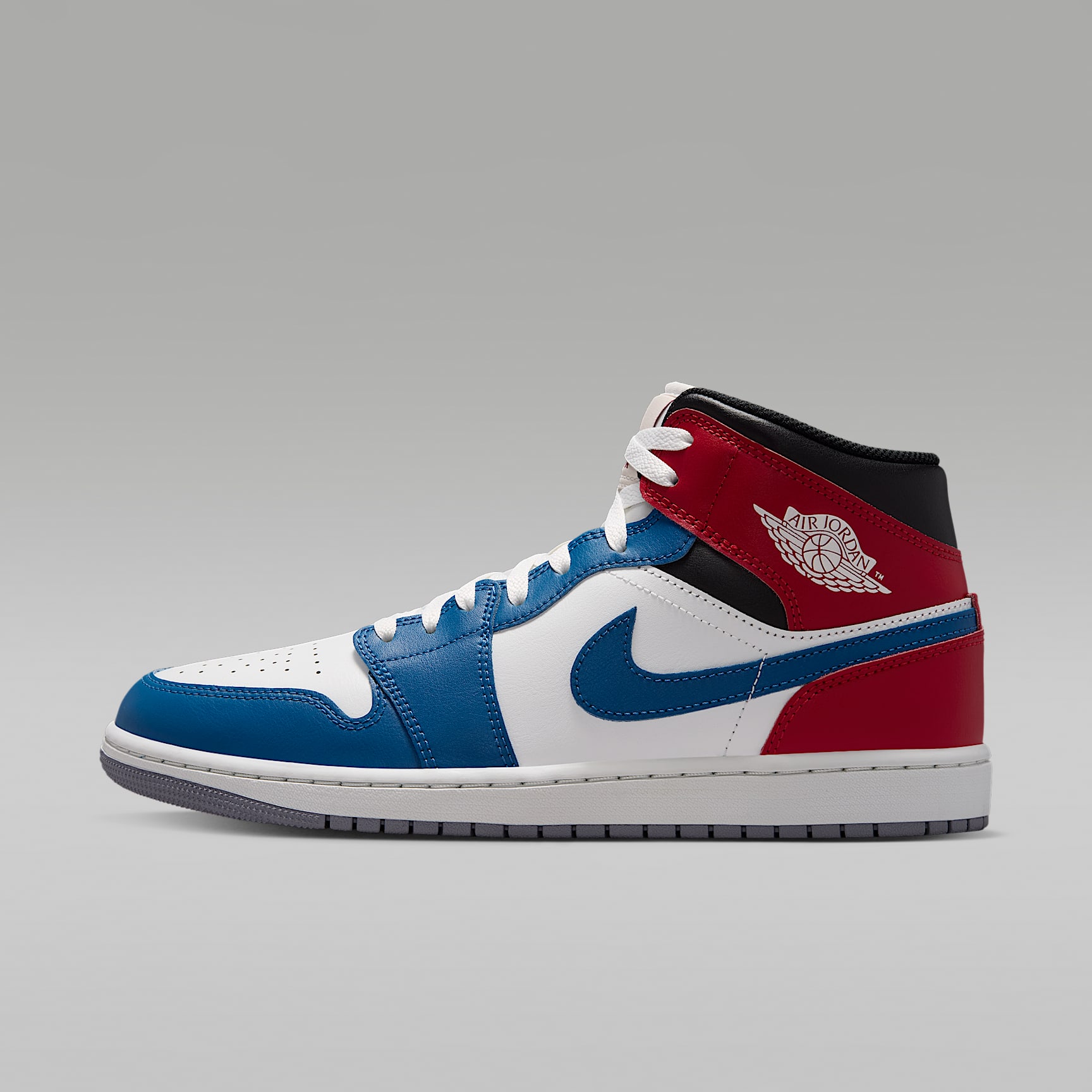 Air Jordan 1 Mid Herrenschuh – True Blue/Varsity Red/Schwarz/Summit White
