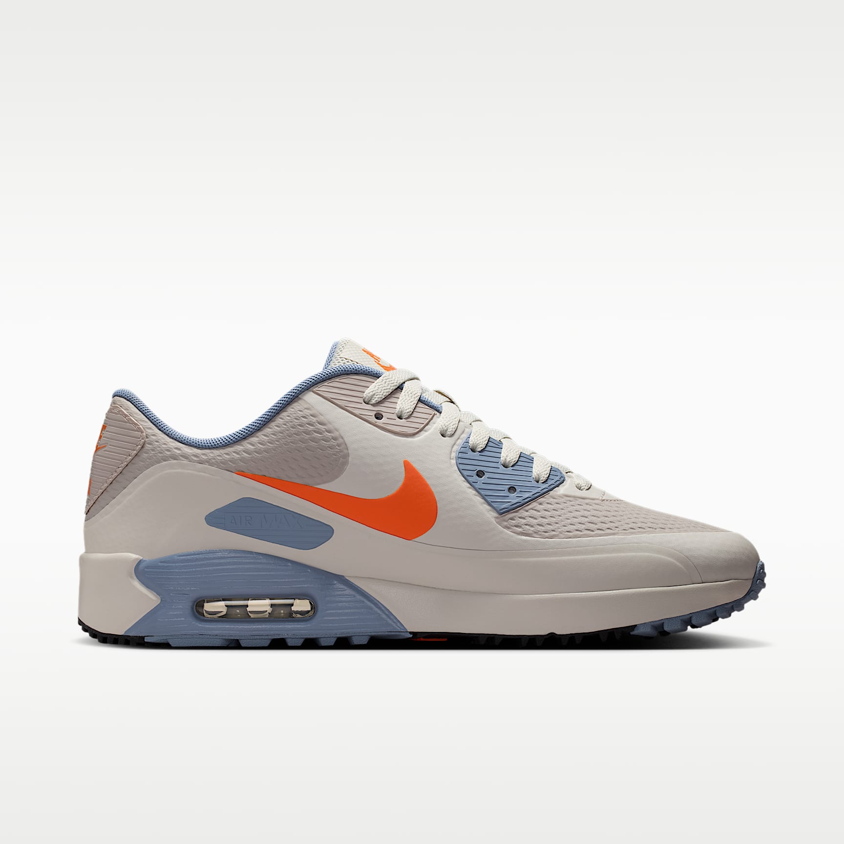 Nike Air Max 90 G Golfschuh – Moon Particle/Light Bone/Ashen Slate/Safety Orange