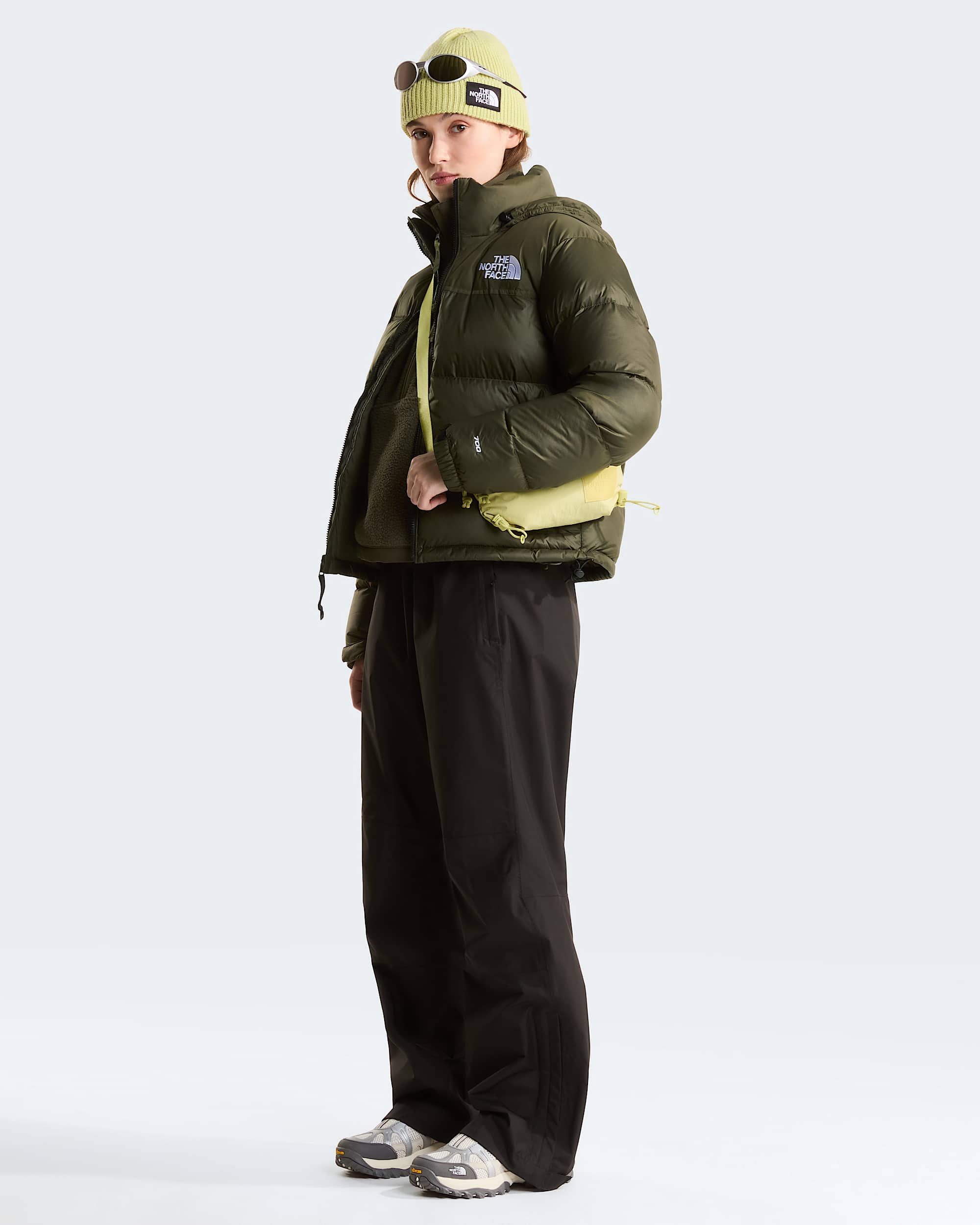 1996 Retro Nuptse Jacke für Damen – New Taupe Green