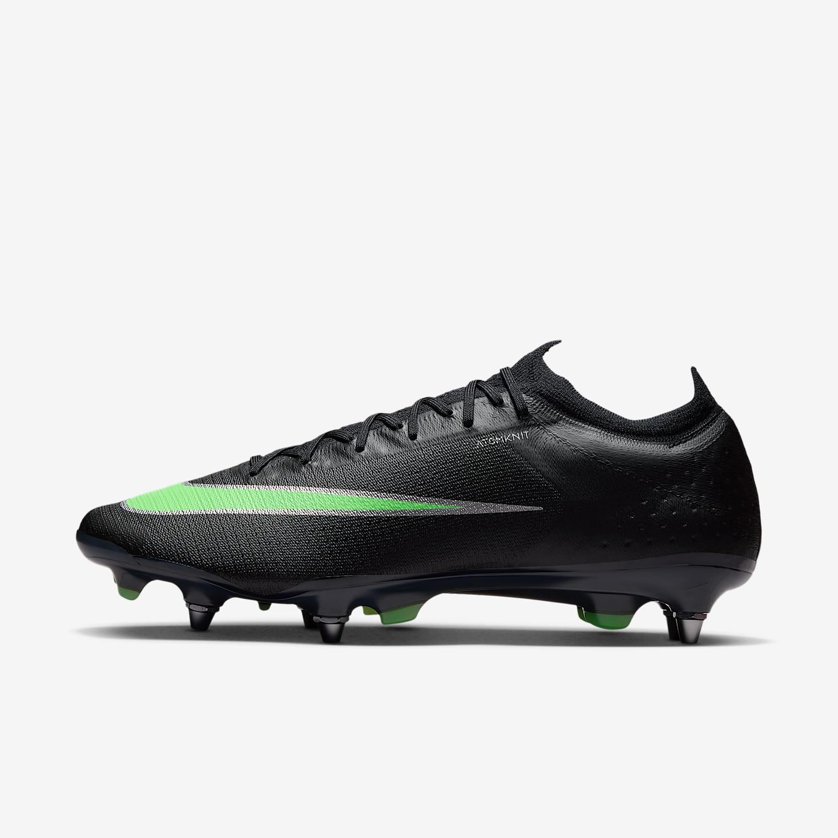 Nike Mercurial Vapor 17 Elite Low-Top-Fußballschuh für weichen Rasen – Schwarz/Schwarz/Illusion Green