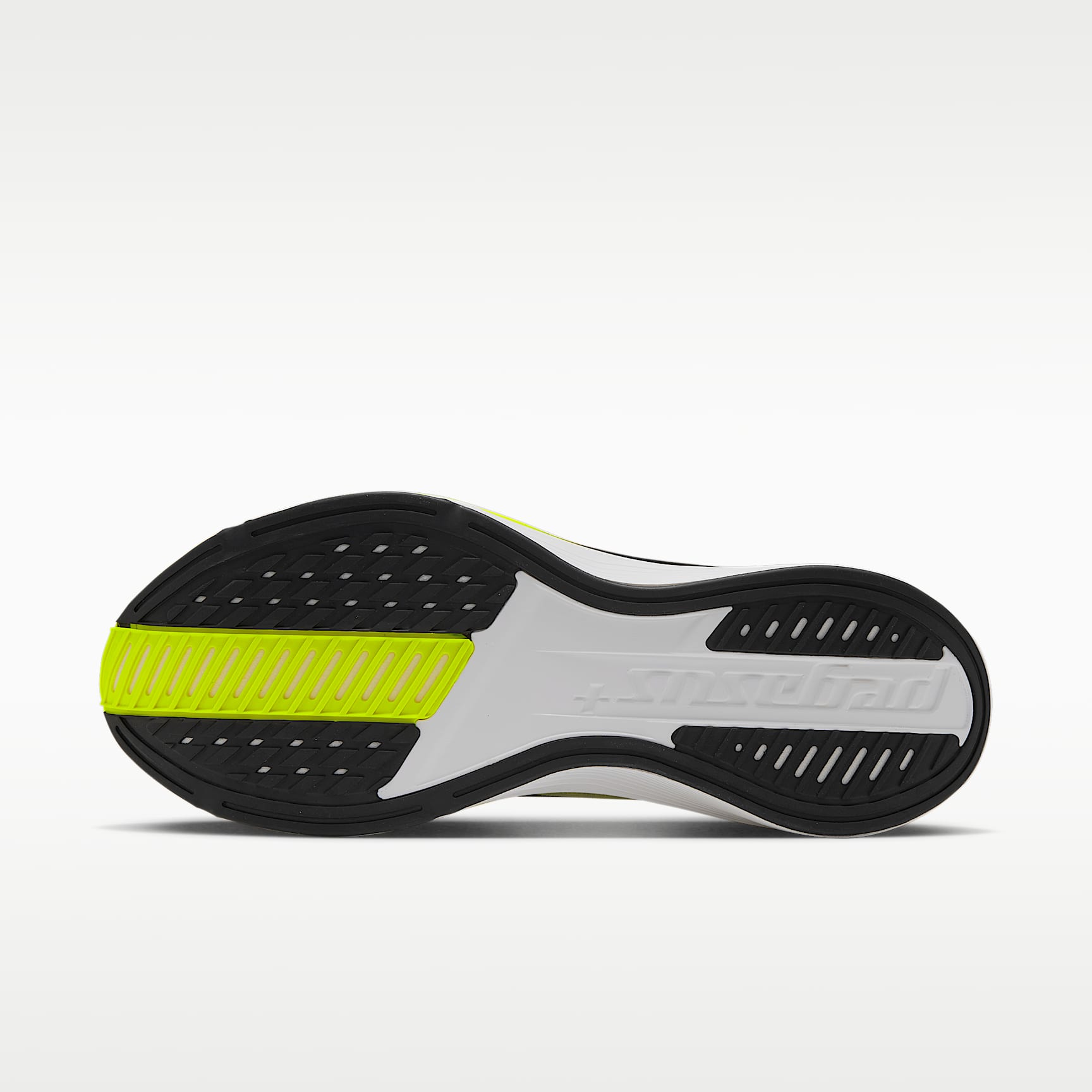 Nike Pegasus Plus 2 Straßenlaufschuh (Herren) – Weiß/Lemon Venom/Schwarz
