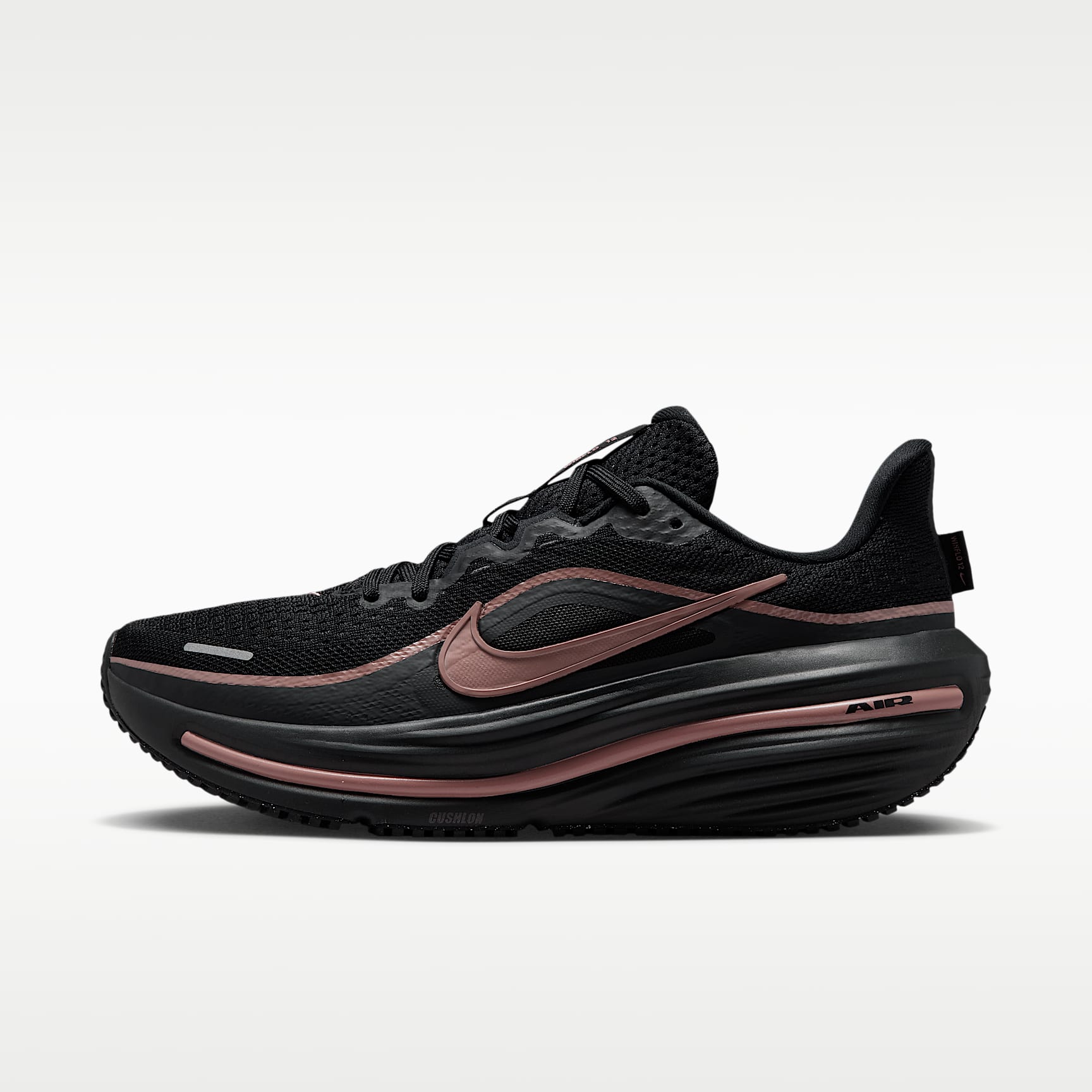 Nike Winflo 12 Straßenlaufschuh (Damen) – Schwarz/Off Noir/Rose Gold/Metallic Rose Gold