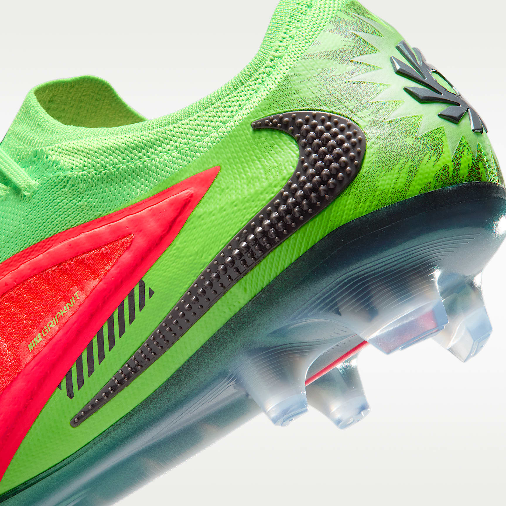 Nike Phantom 6 Low Elite "Erling Haaland" Fußballschuh für normalen Rasen – Hot Punch/Green Strike/Schwarz