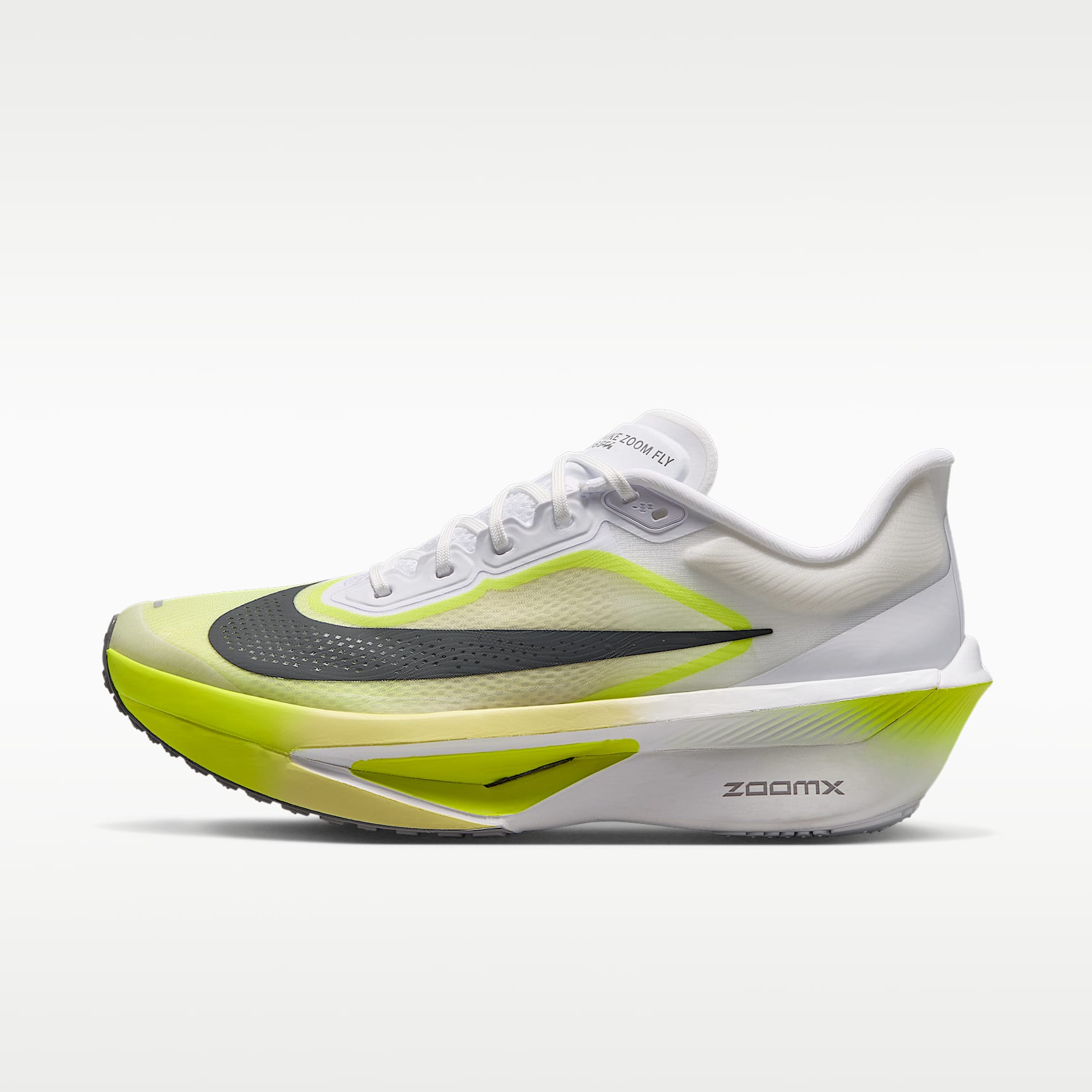Nike Zoom Fly 6 Straßenlaufschuh für Wettkämpfe (Herren) – Weiß/Lemon Venom/Lemon Chiffon/Anthracite