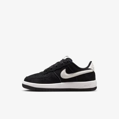 Nike Force 1 Low Schuh (jüngere Kinder) – Schwarz/Sail