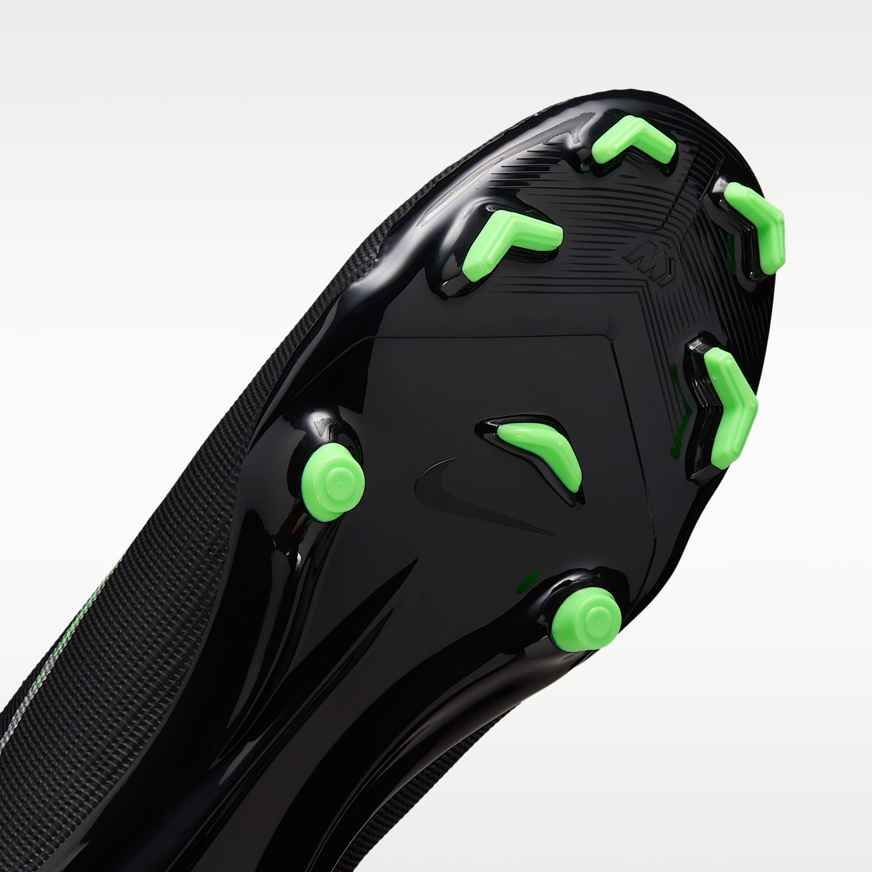 Nike Mercurial Superfly 11 Academy High-Top-Fußballschuh für verschiedene Böden – Schwarz/Schwarz/Illusion Green