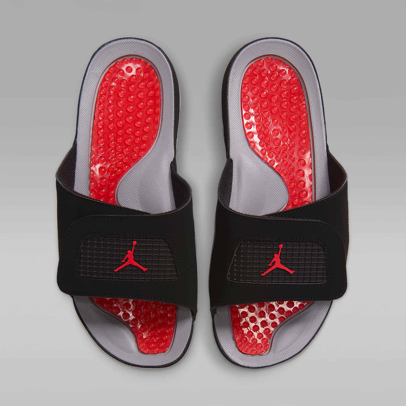 Jordan Hydro 4 Retro Herren-Badeslipper – Schwarz/Cement Grey/Fire Red