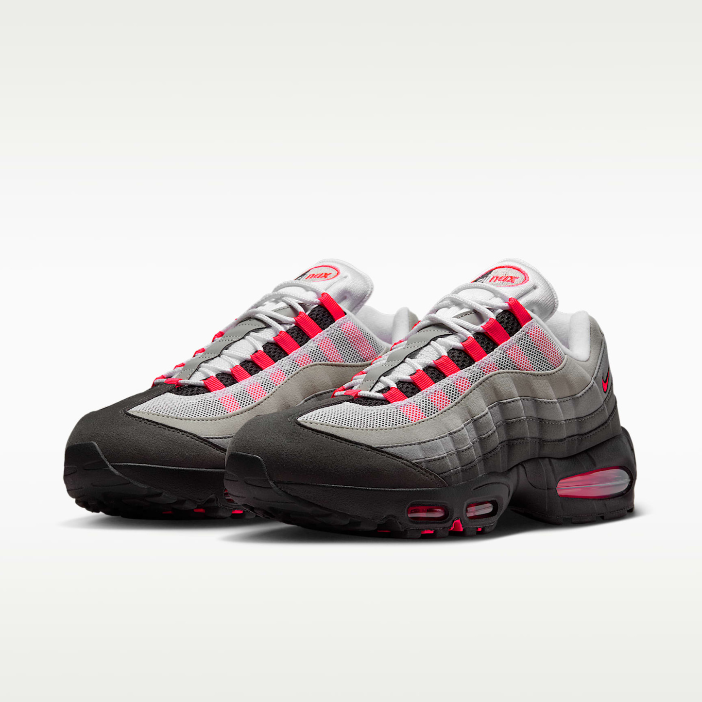 Nike Air Max 95 Big Bubble Schuh (Herren) – Schwarz/Medium Ash/Dark Pewter/Solar Red