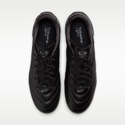 Nike Tiempo Ligera Pro Low-Top-Fußballschuh für Kunstrasen – Schwarz/Schwarz/Illusion Green