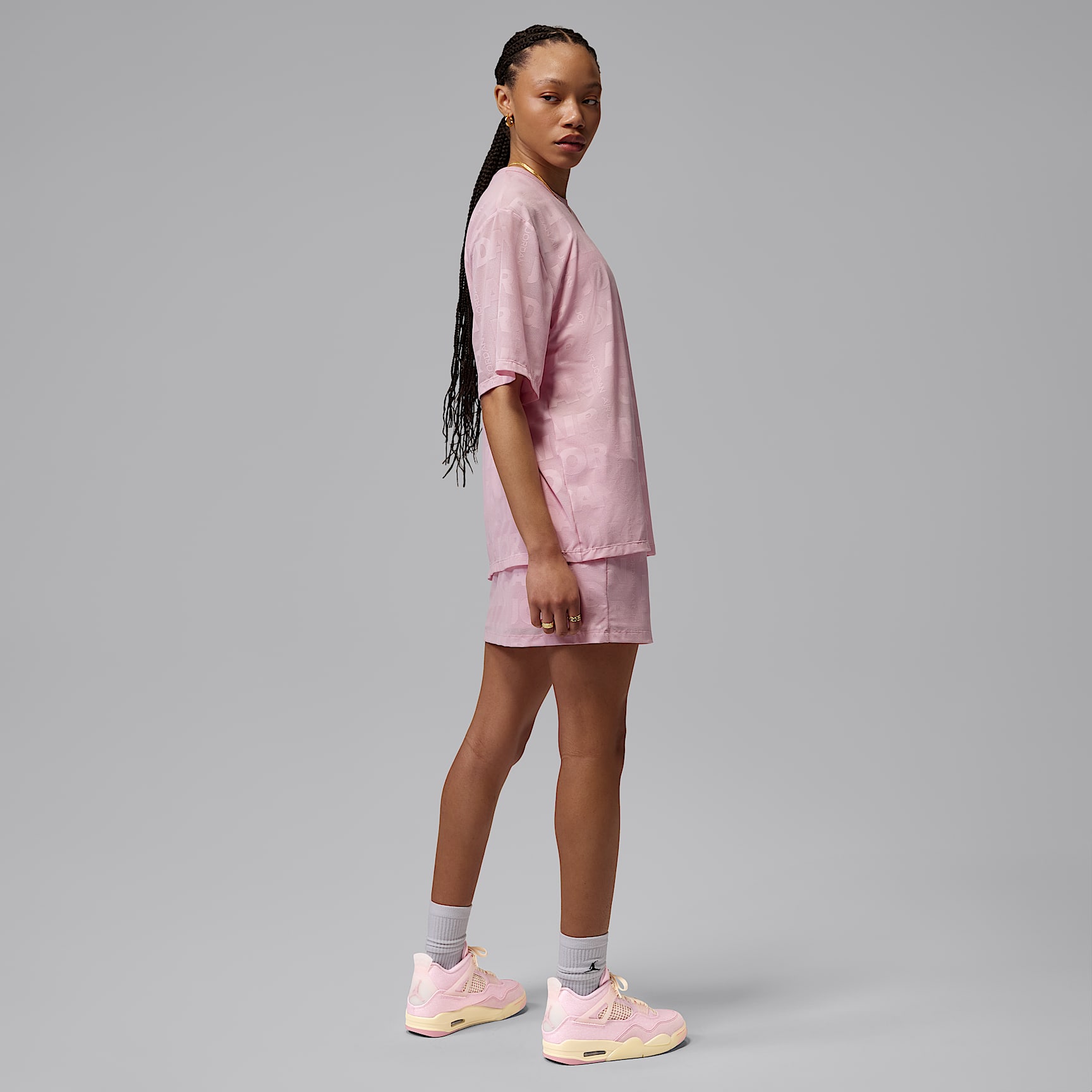 Air Jordan 4 Retro „Pearl Pink and Iced Carmine“ Schuh (Damen) – Pearl Pink/Coconut Milk/Muslin/Iced Carmine