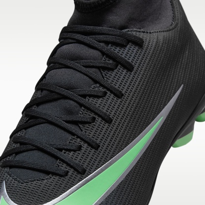Nike Mercurial Superfly 11 Club High-Top-Fußballschuh für verschiedene Böden – Schwarz/Schwarz/Illusion Green