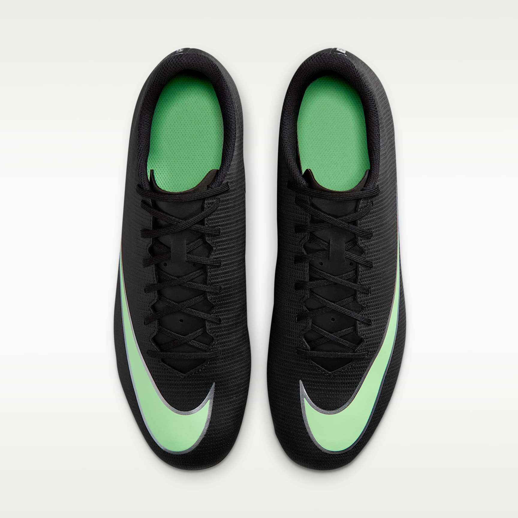 Nike Mercurial Vapor 17 Club Low-Top-Fußballschuh für verschiedene Böden – Schwarz/Schwarz/Illusion Green