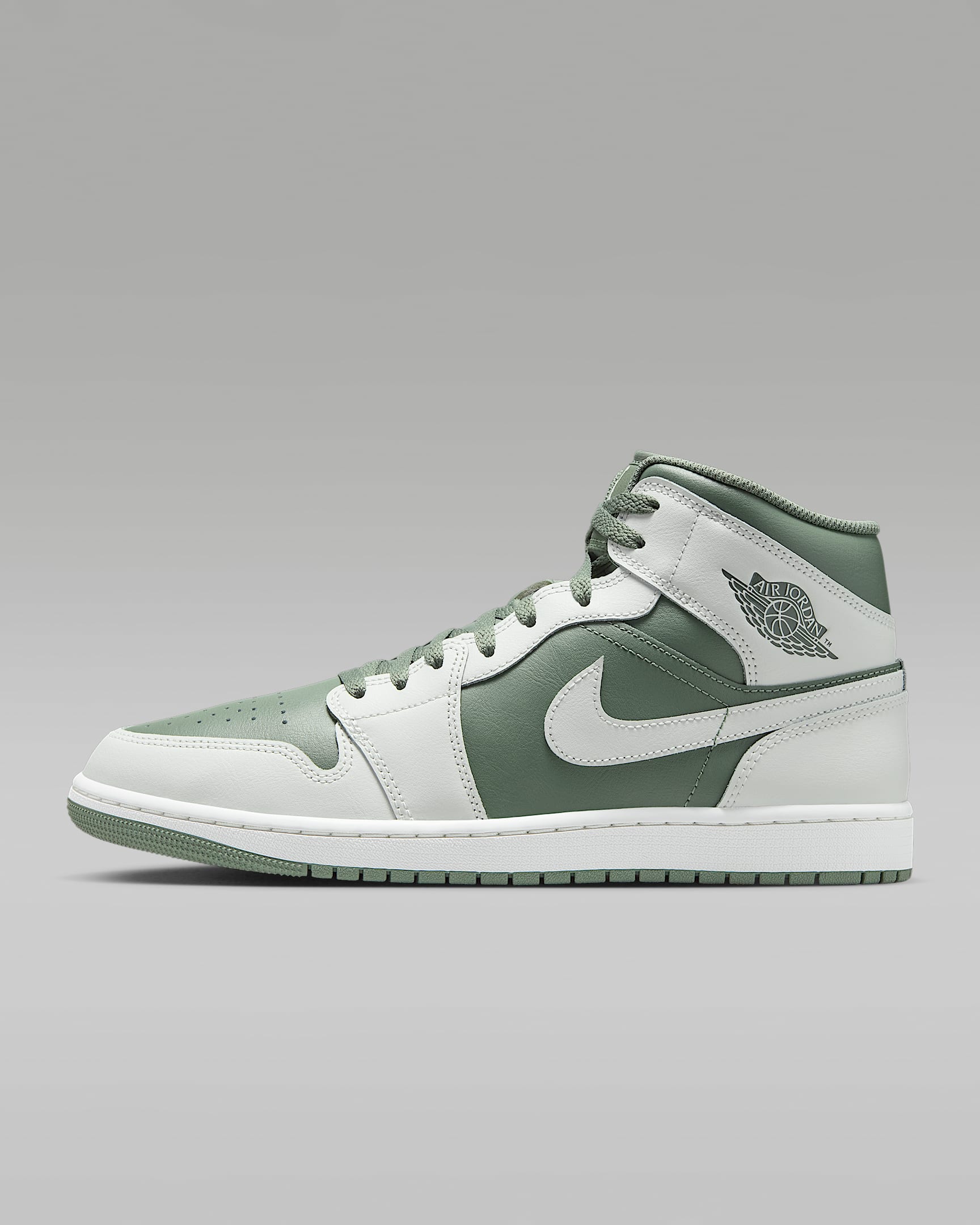 Air Jordan 1 Mid Herrenschuh – Summit White/Vintage Lichen