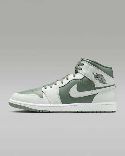 Air Jordan 1 Mid Herrenschuh – Summit White/Vintage Lichen